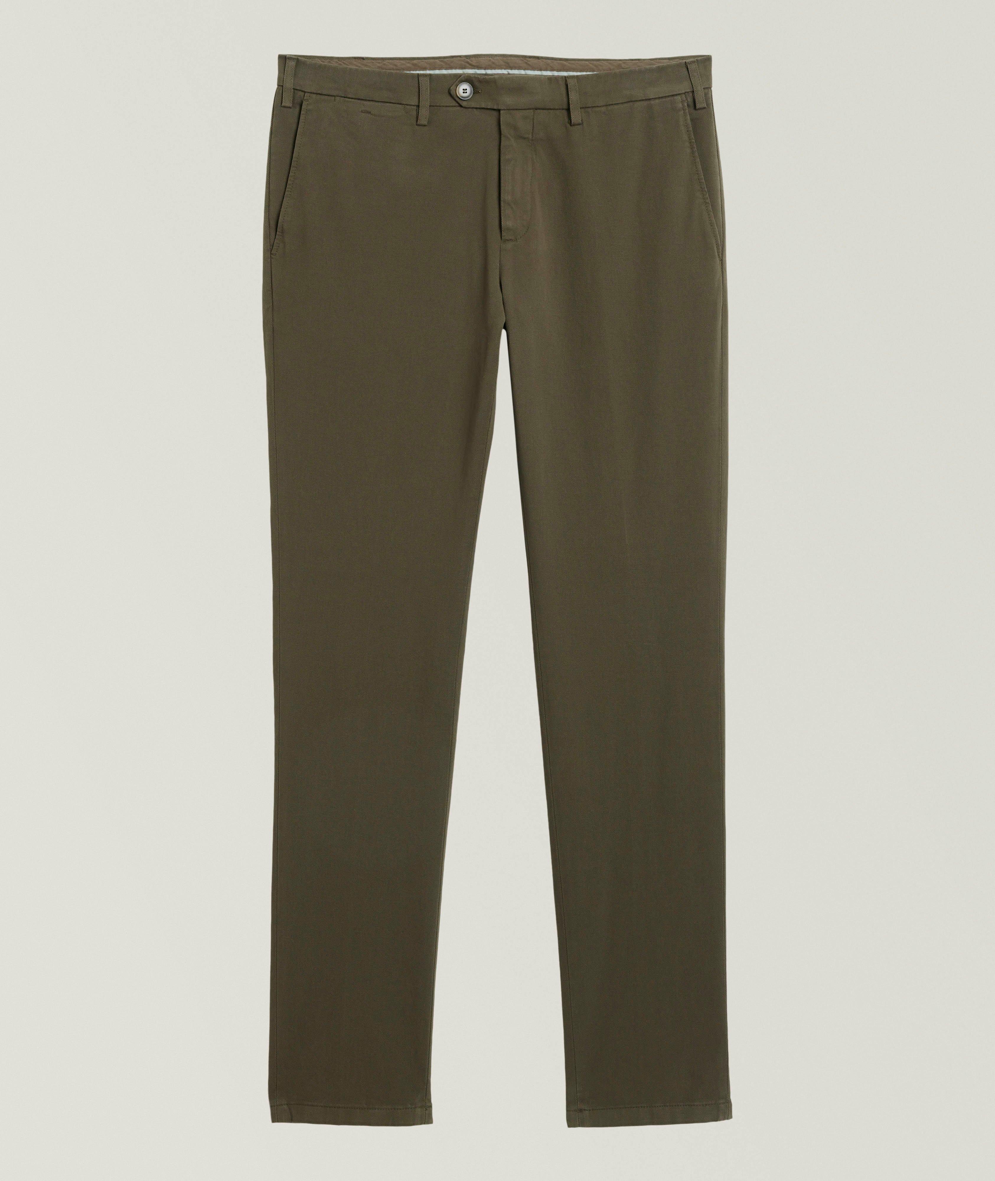 Regular-Fit Stretch-Cotton Twill Pants image 0