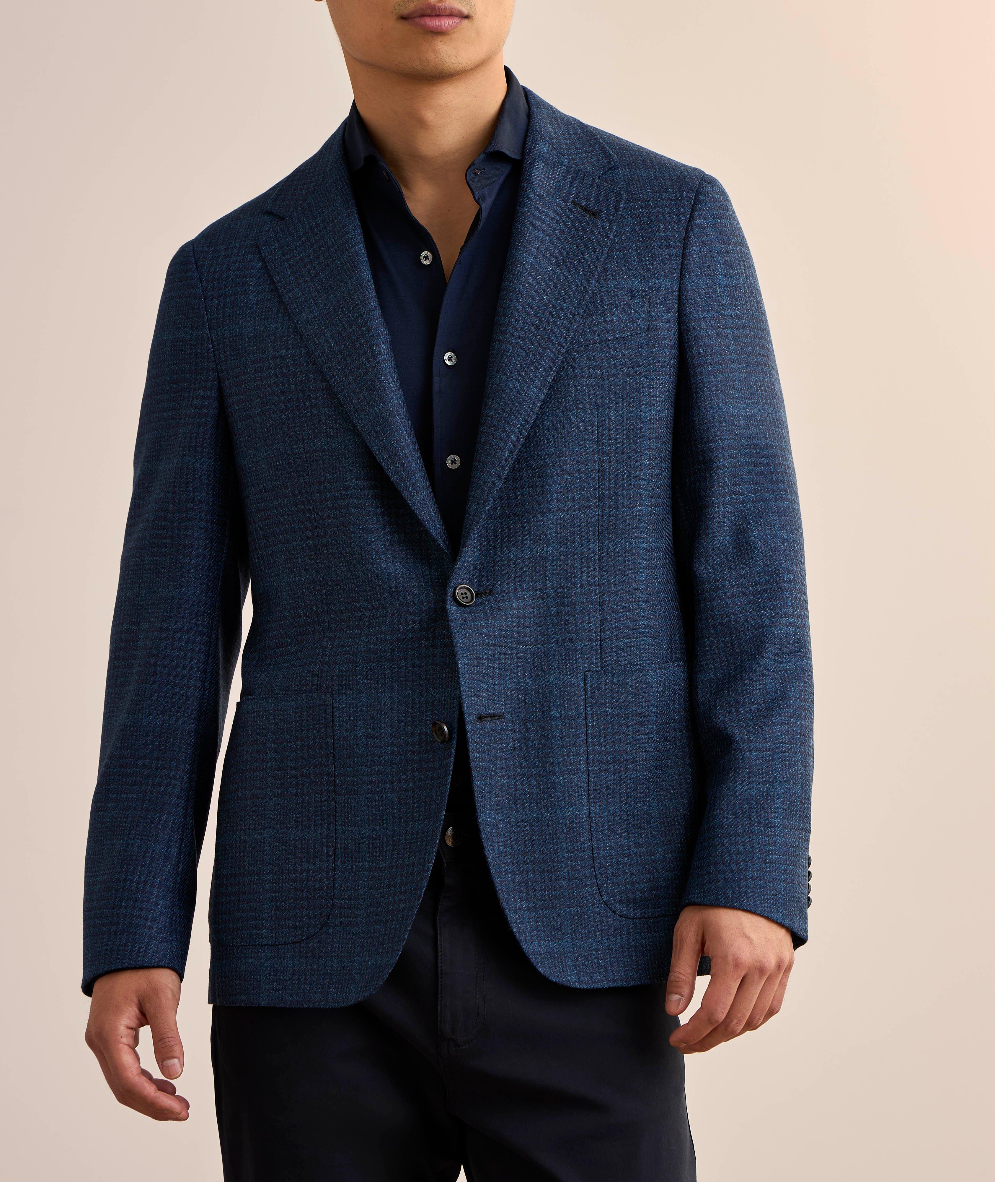 Kei Glen Check Wool-Silk Sport Jacket image 1