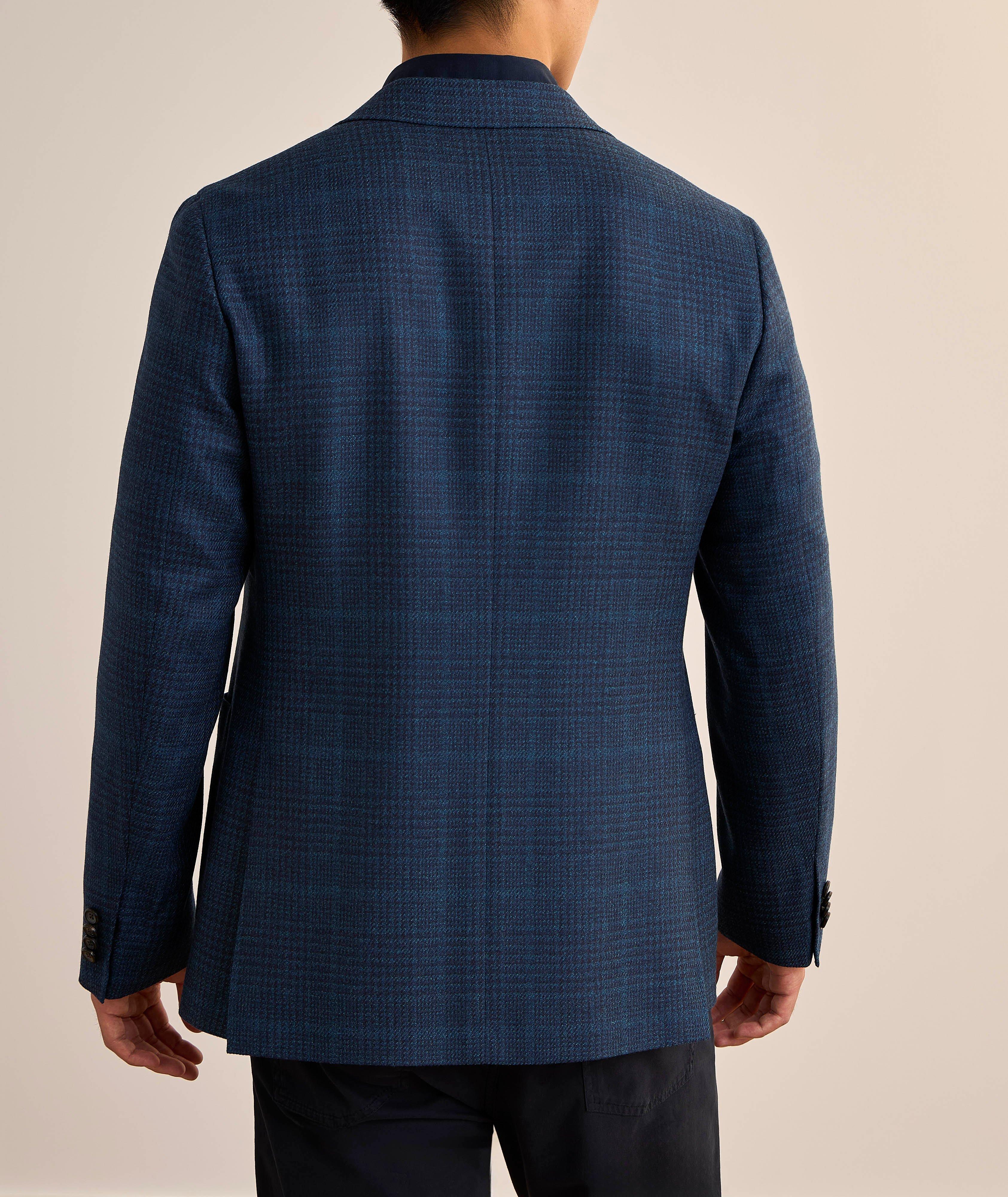 Kei Glen Check Wool-Silk Sport Jacket image 2