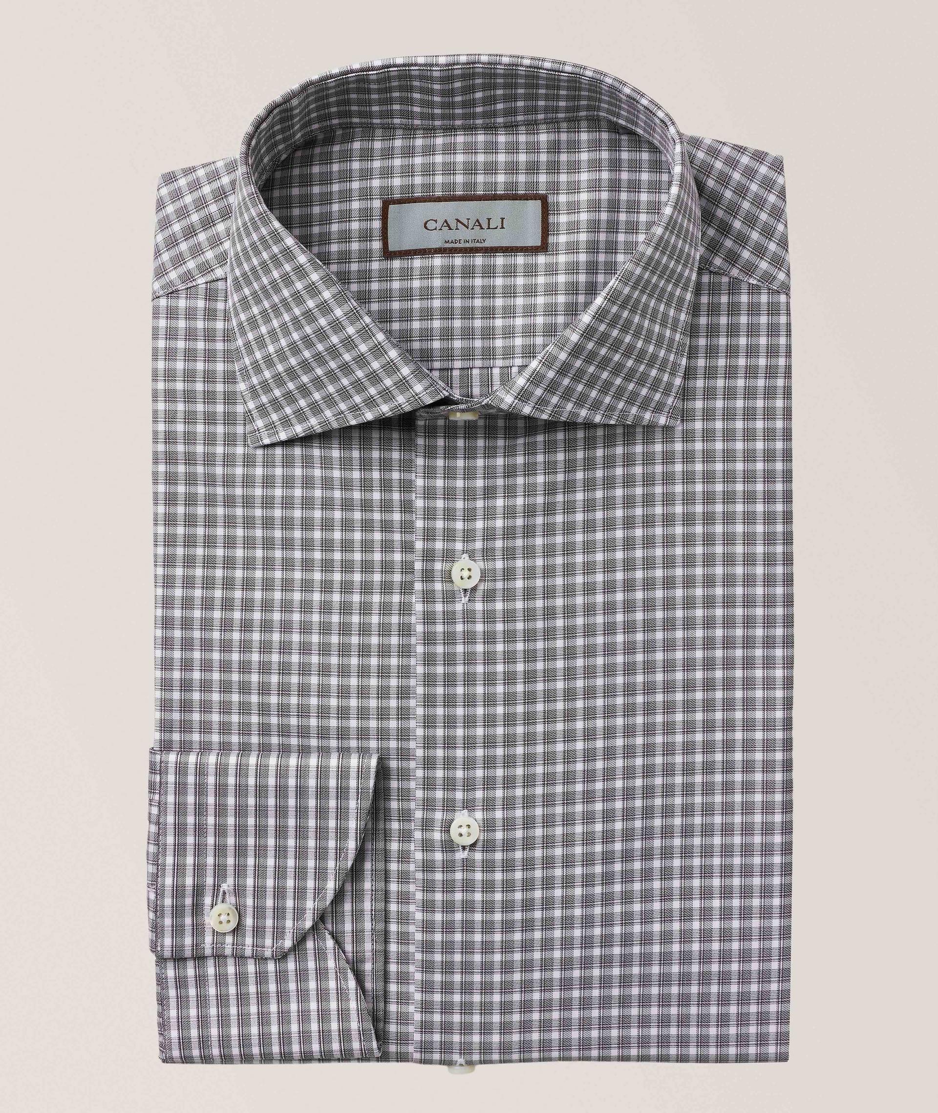 Chemise habillée en coton à motif quadrillé image 0