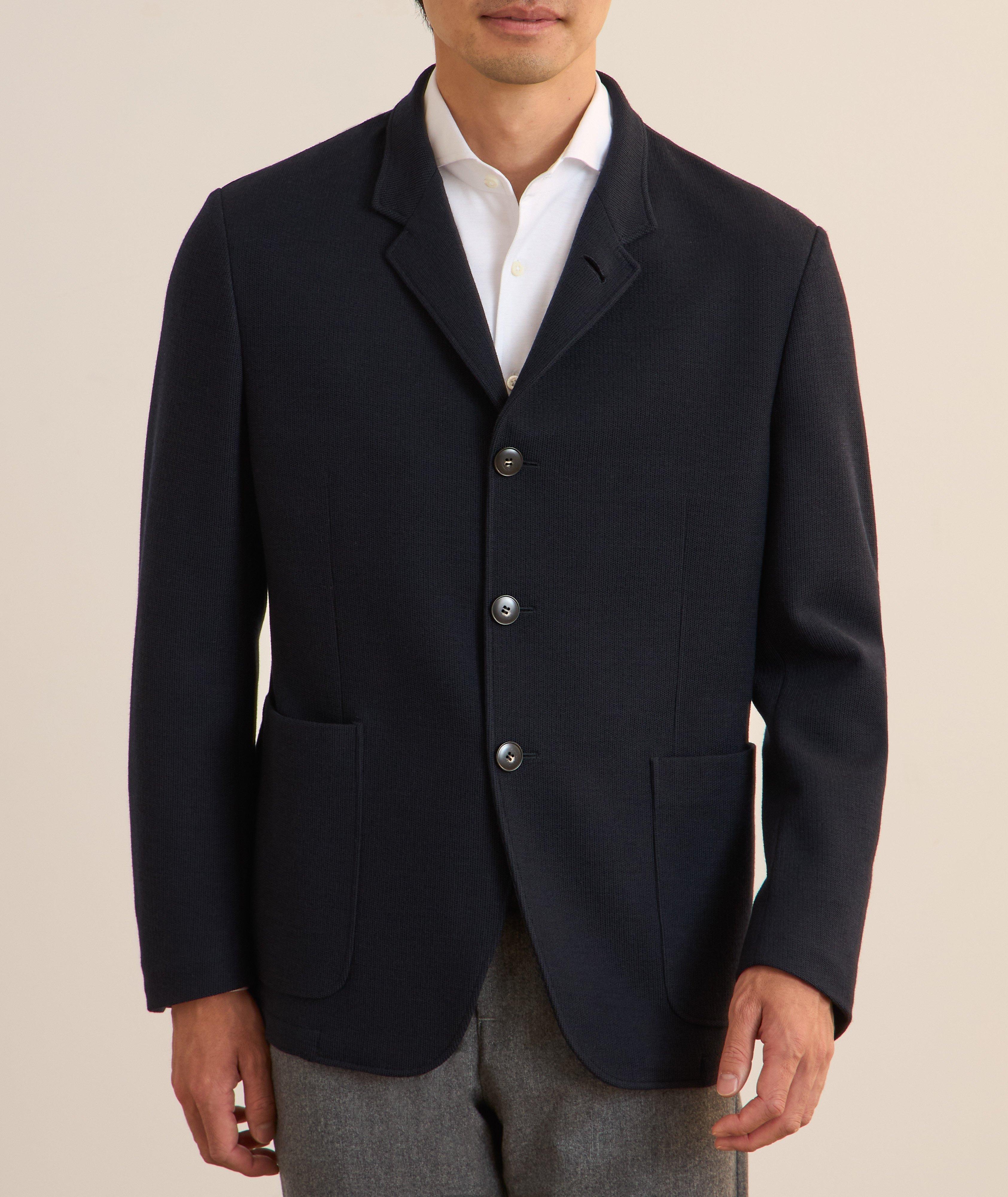 Blazer en laine et en coton image 1