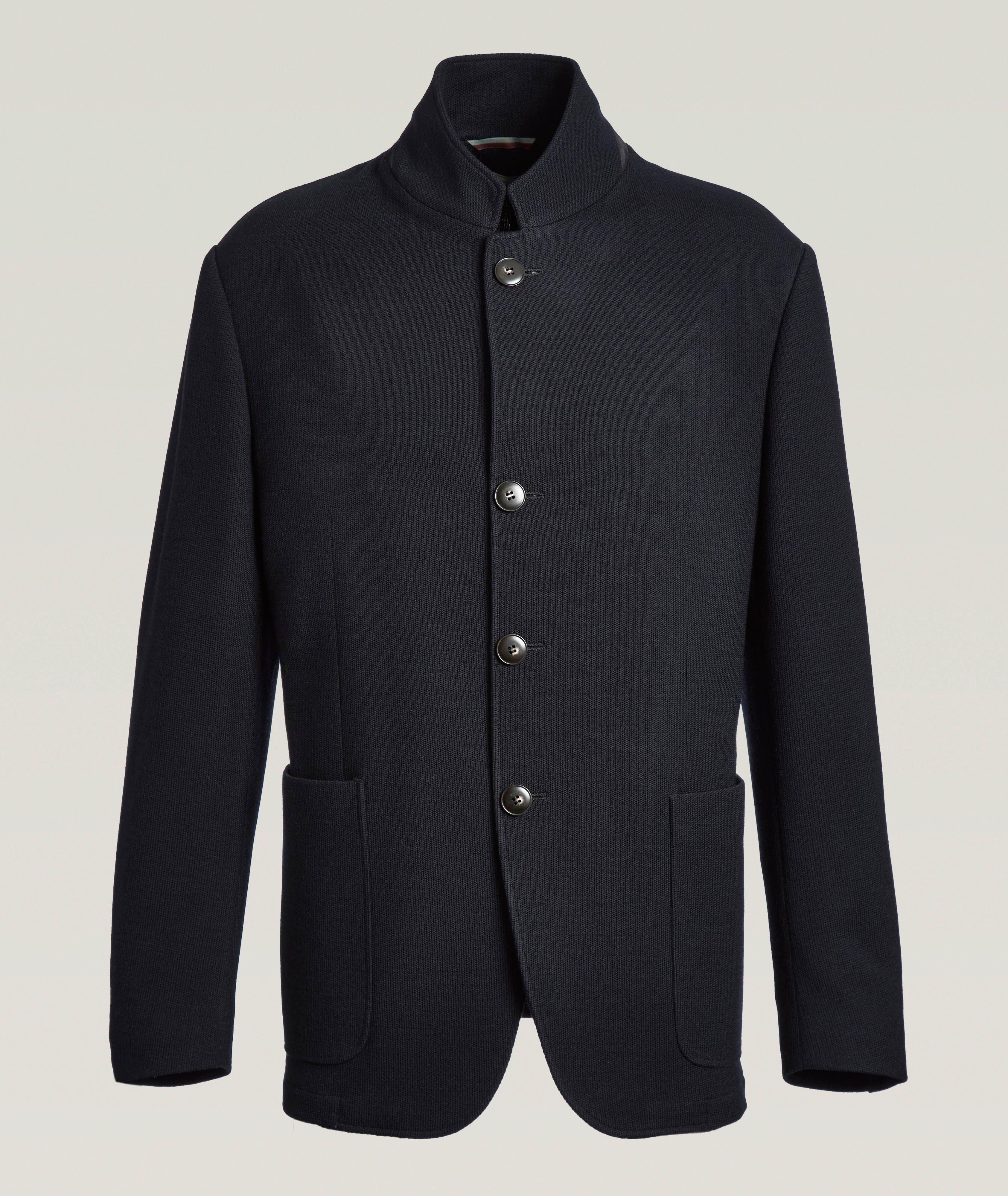 Blazer en laine et en coton image 0