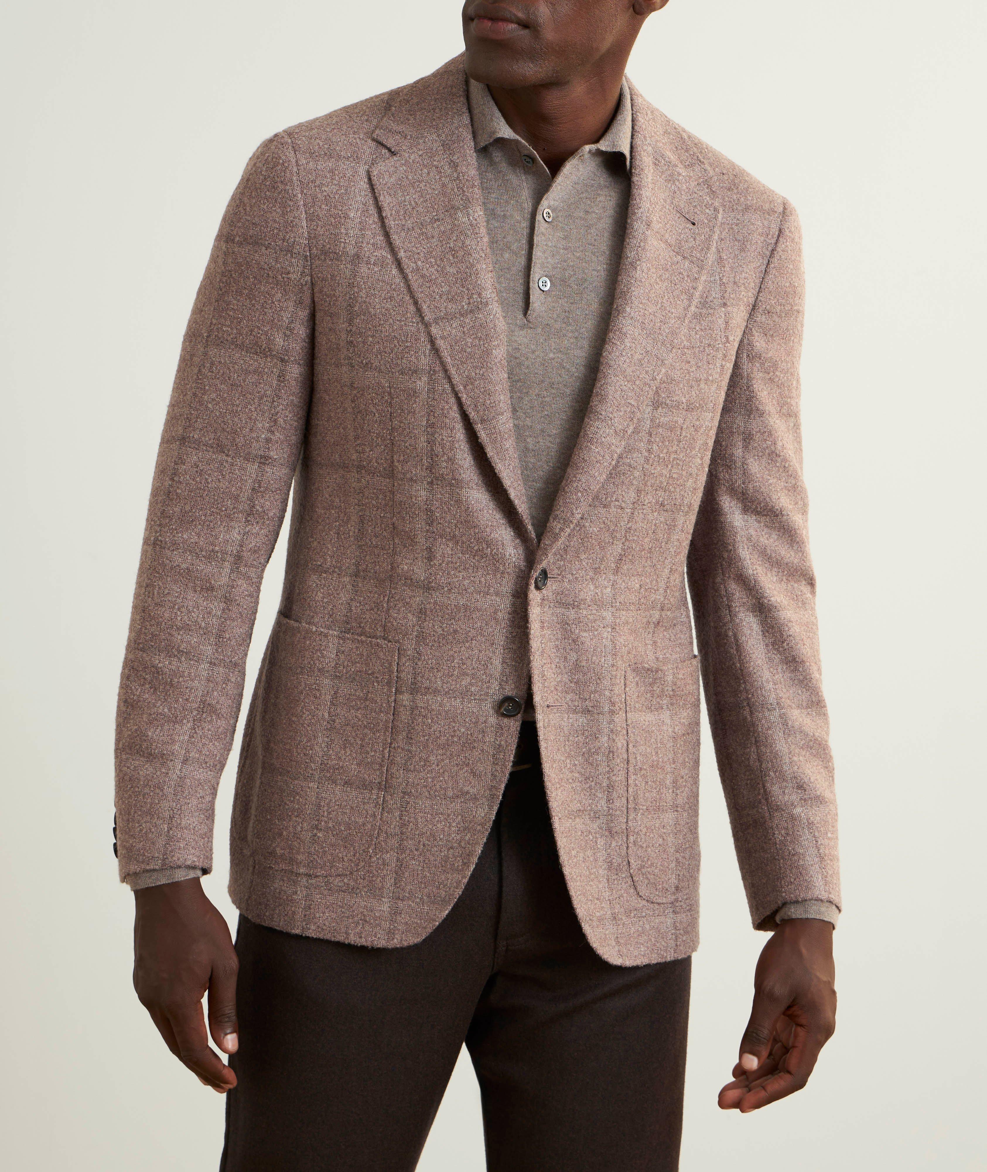 Kei Windowpane Alpaca-Blend Sport Jacket image 1