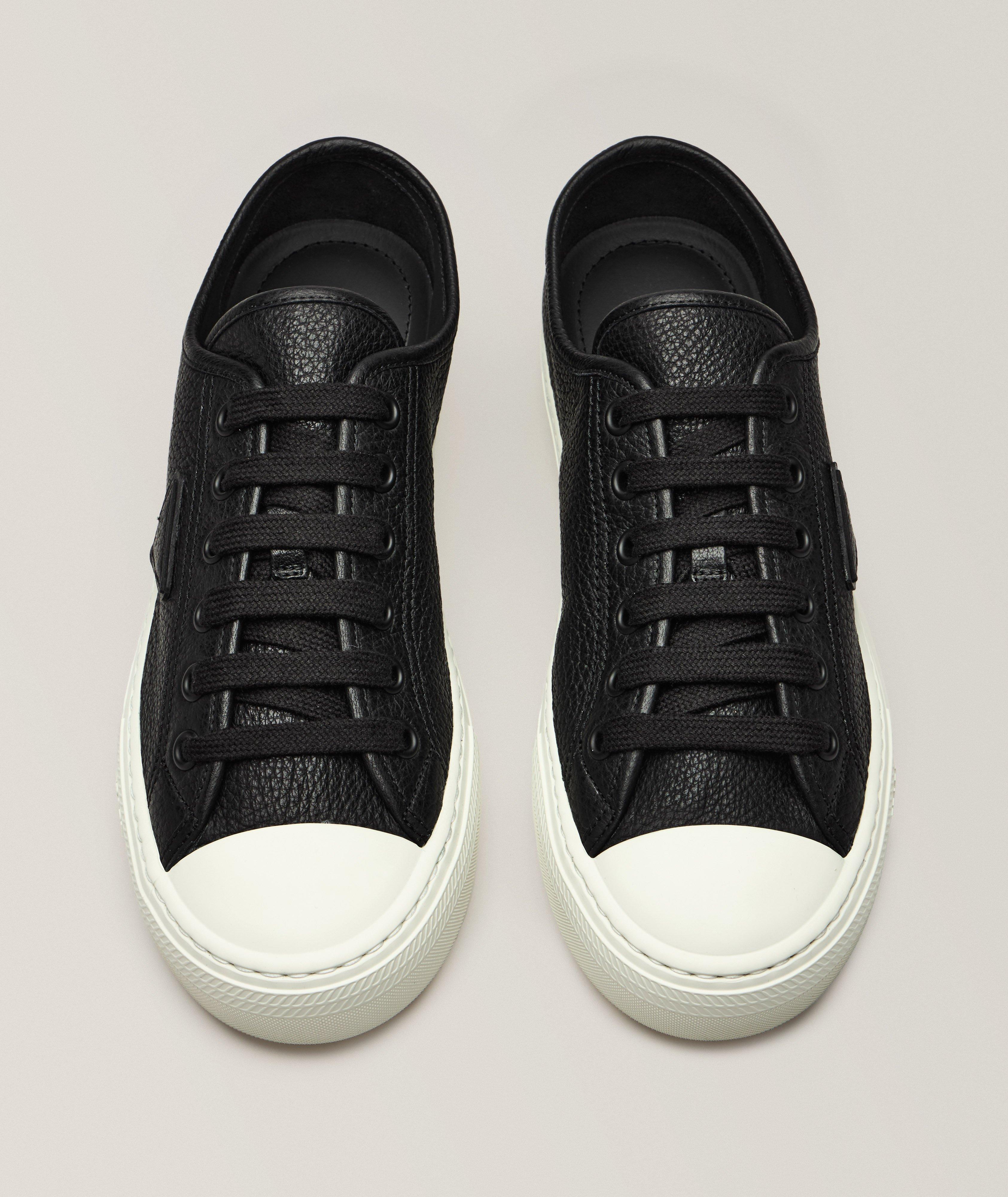 Leather Vulcanized Cap-Toe Sneakers image 1