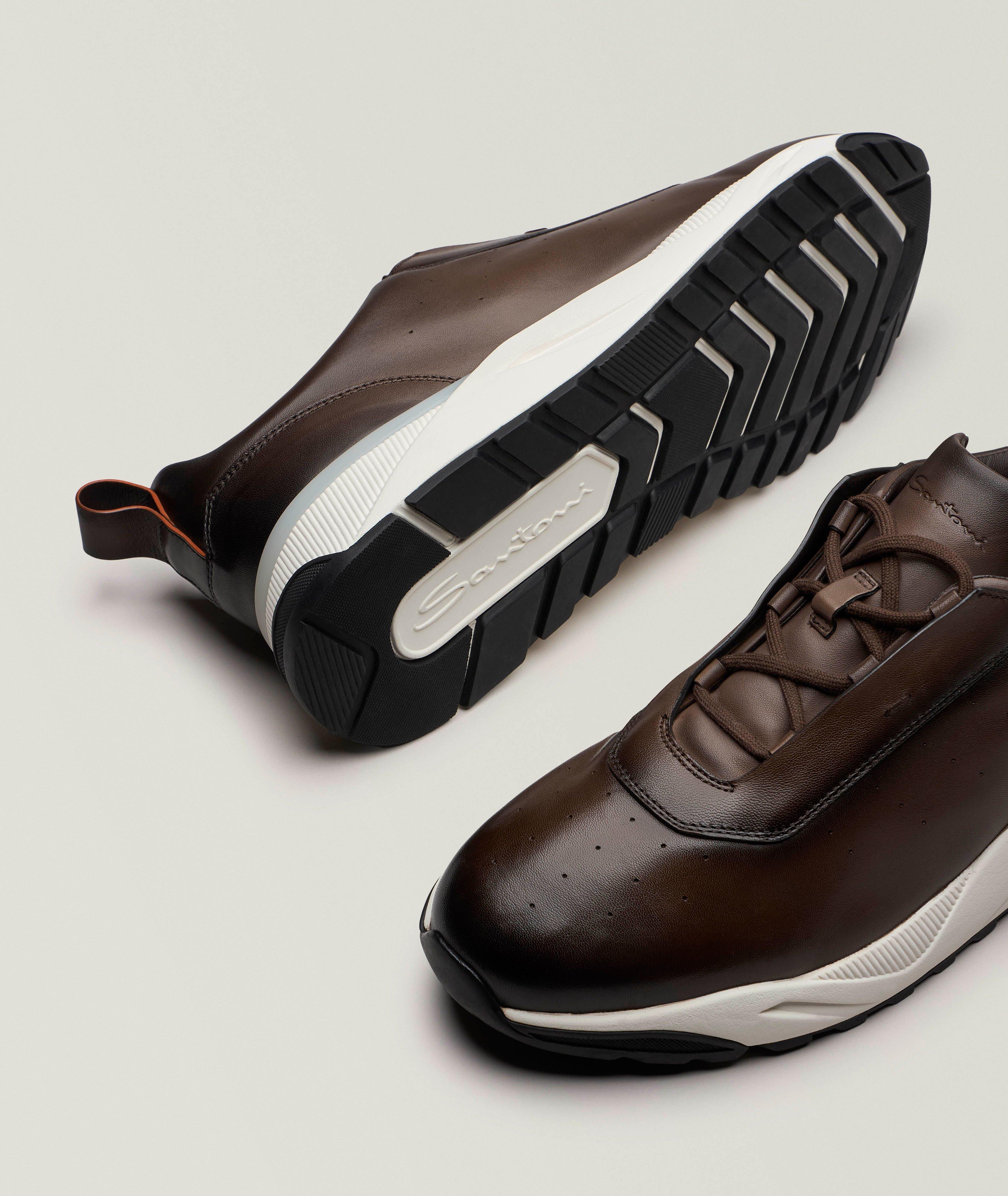 Soft Burnished Leather Sneakers  image 3