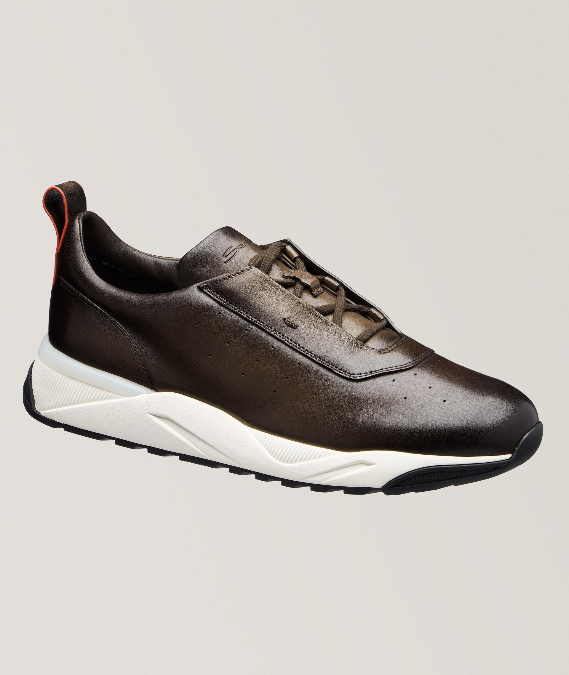 Soft Burnished Leather Sneakers  image 0