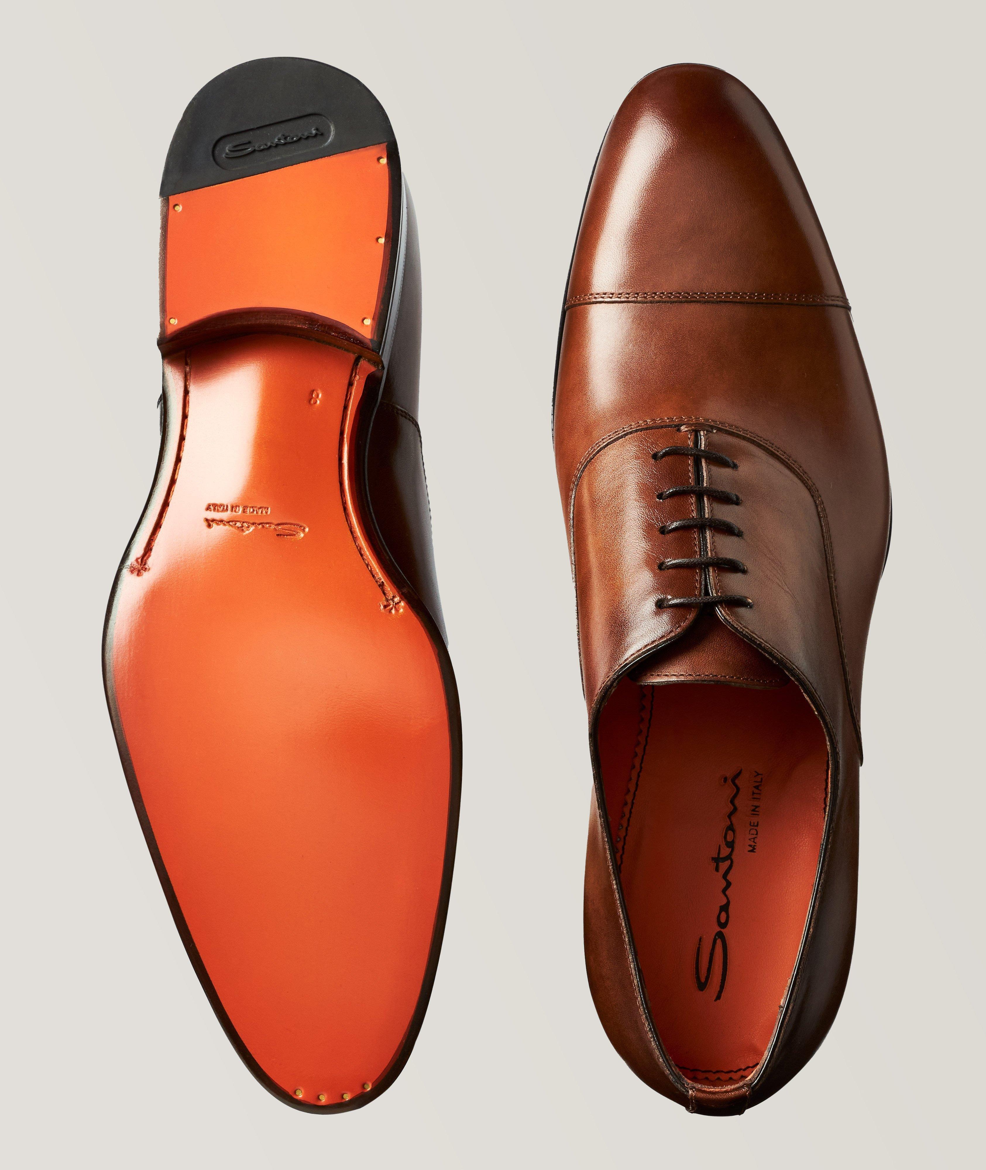 Chaussure lacée en cuir à bout rapporté image 2