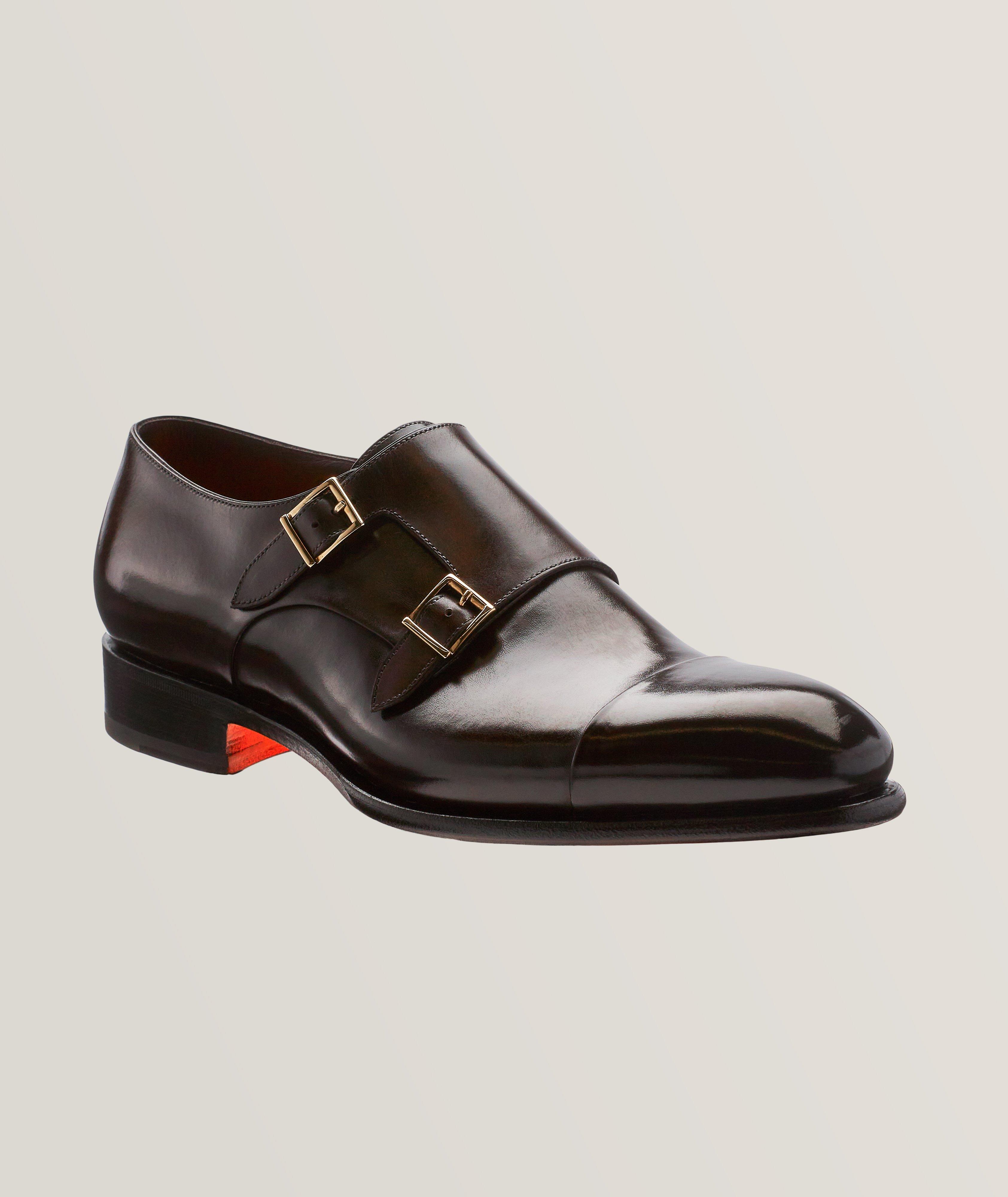 Carter Burnished Leather Monkstraps  image 0