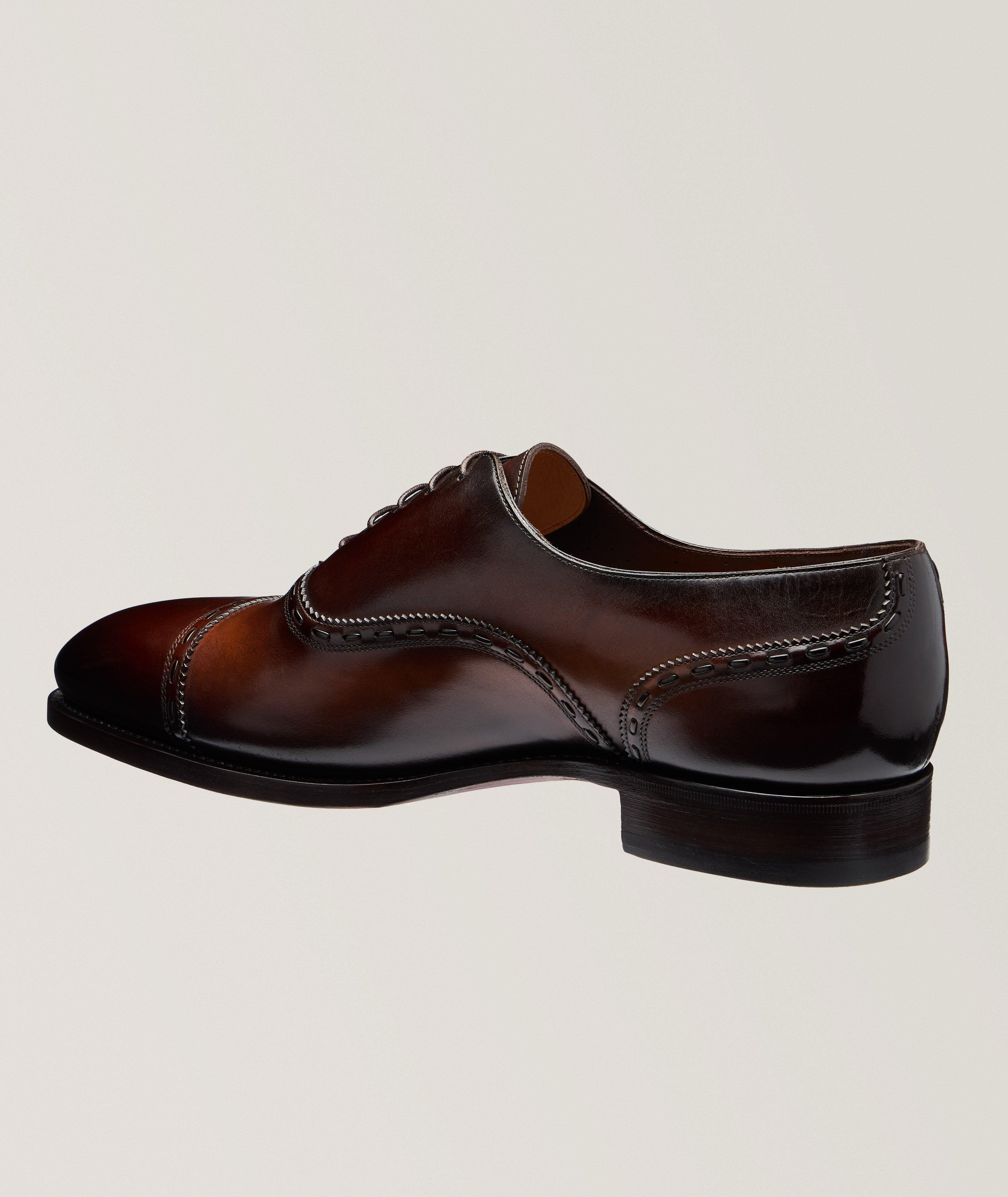 Burnished Leather Pick Stitch Oxfords image 1