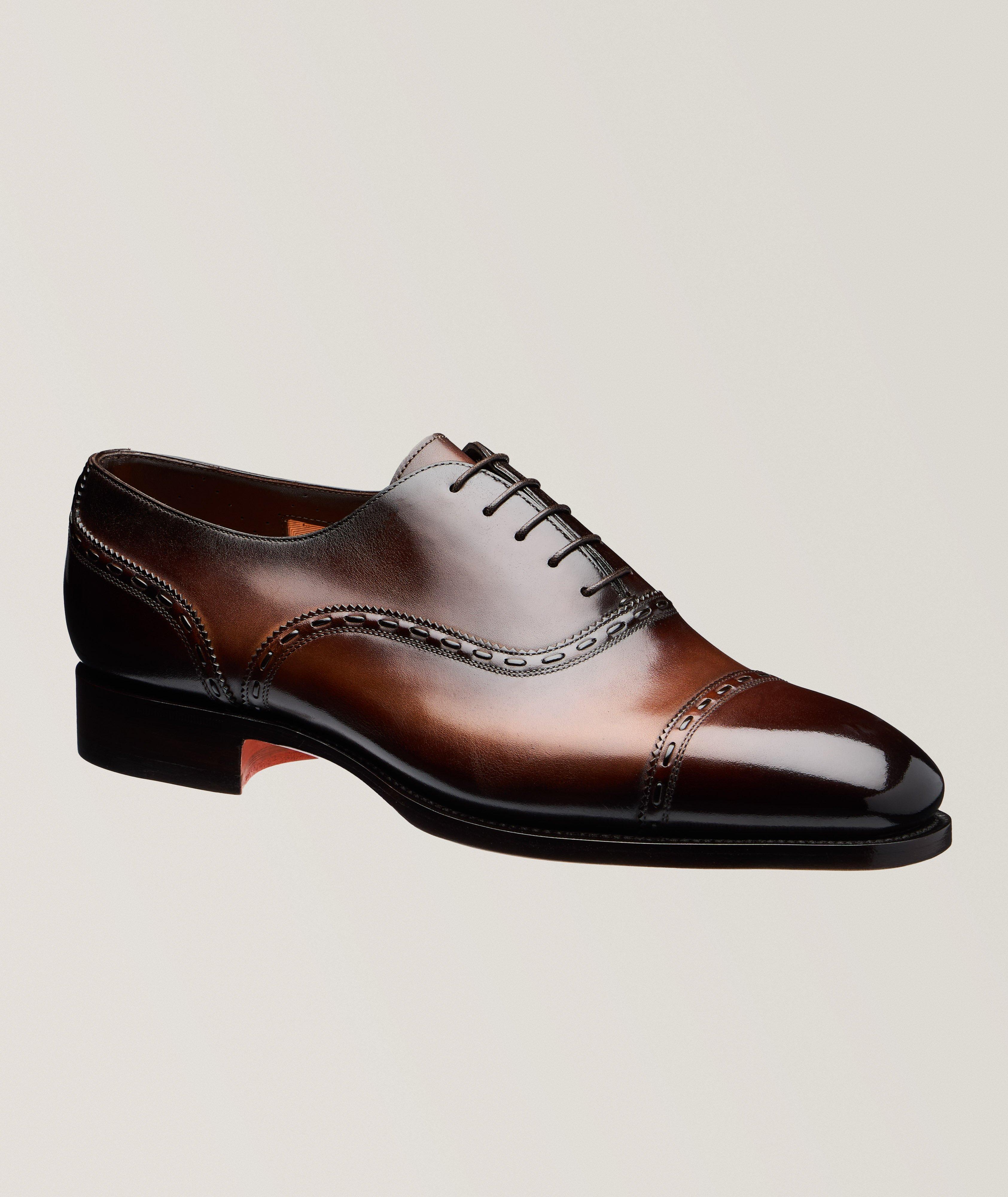 Burnished Leather Pick Stitch Oxfords image 0