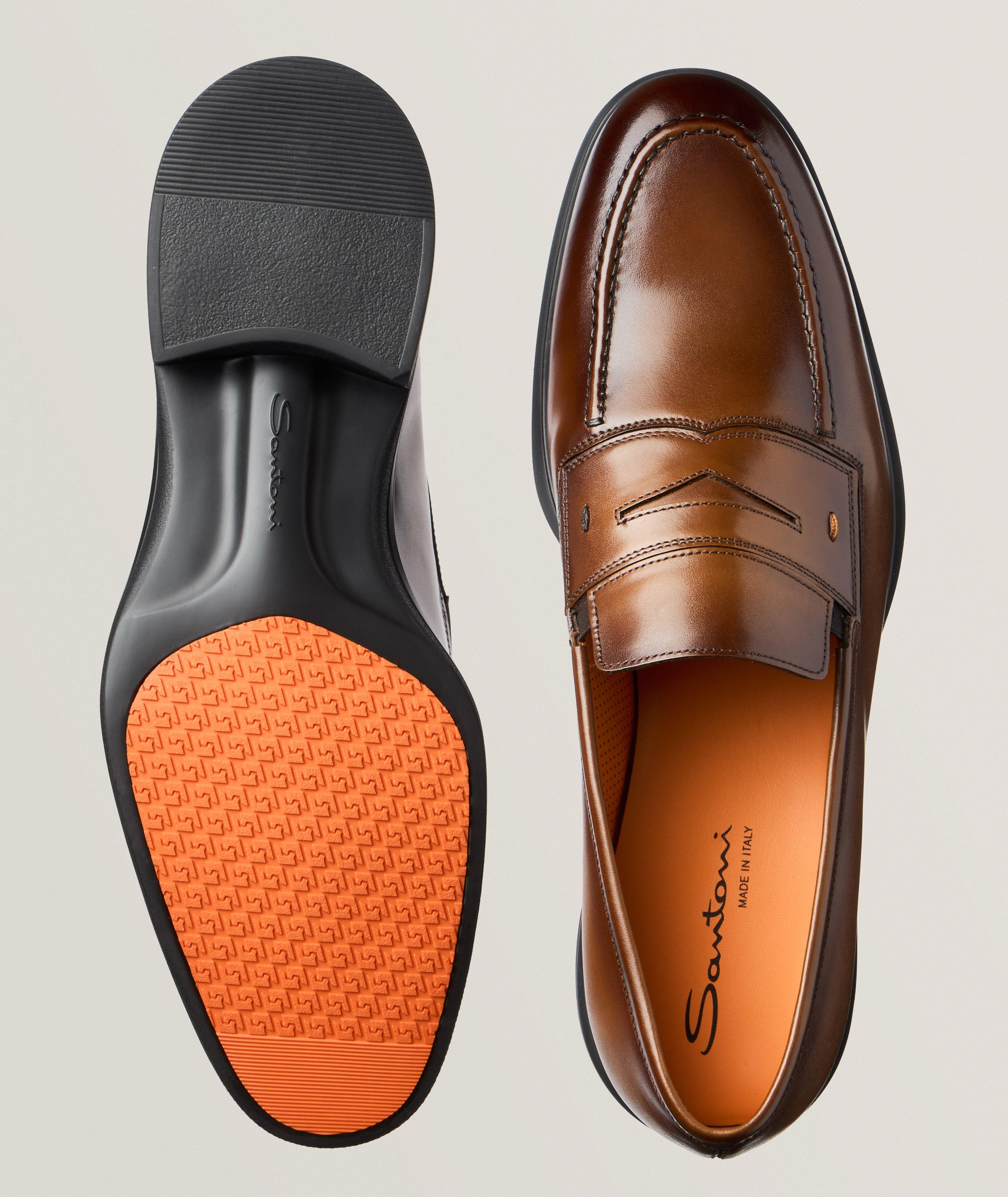 Easy Burnished Leather Penny Loafers image 2