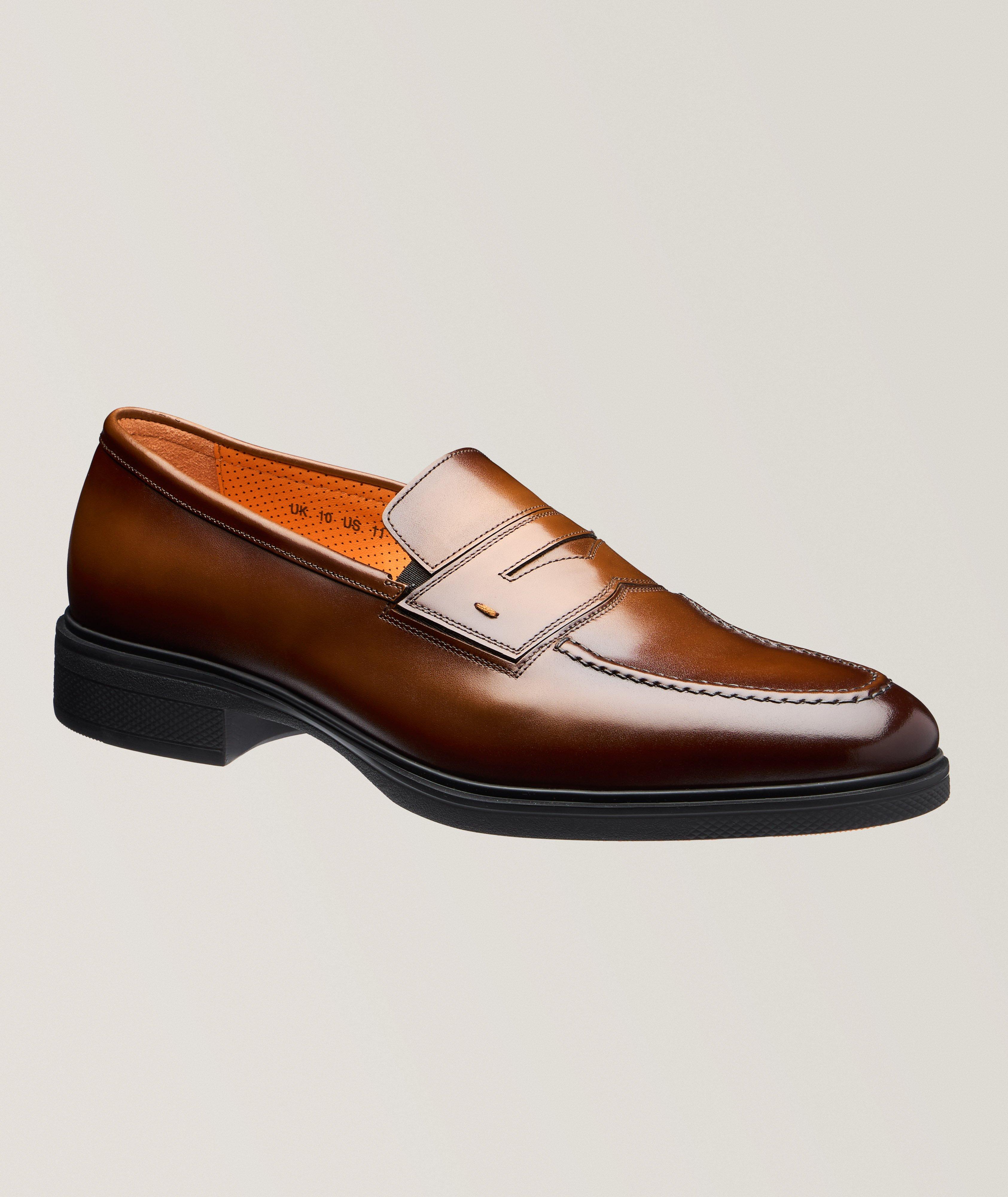 Easy Burnished Leather Penny Loafers image 0