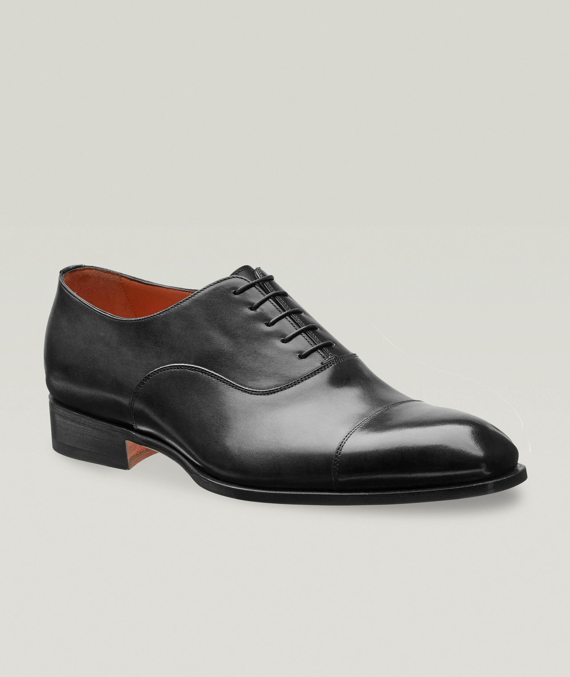 Leather Cap-Toe Oxfords  image 0