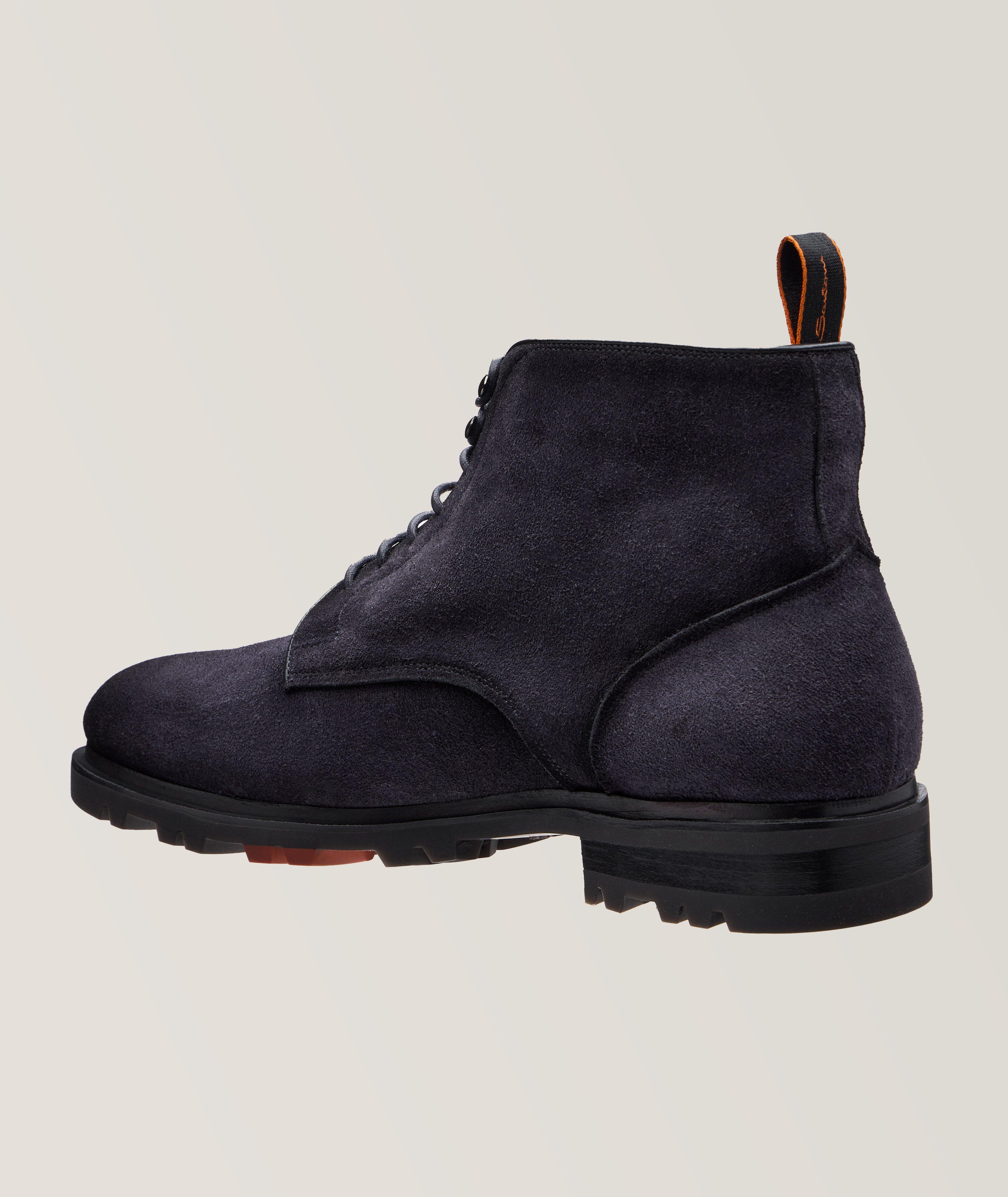 Burnished Suede Lug Boots image 1