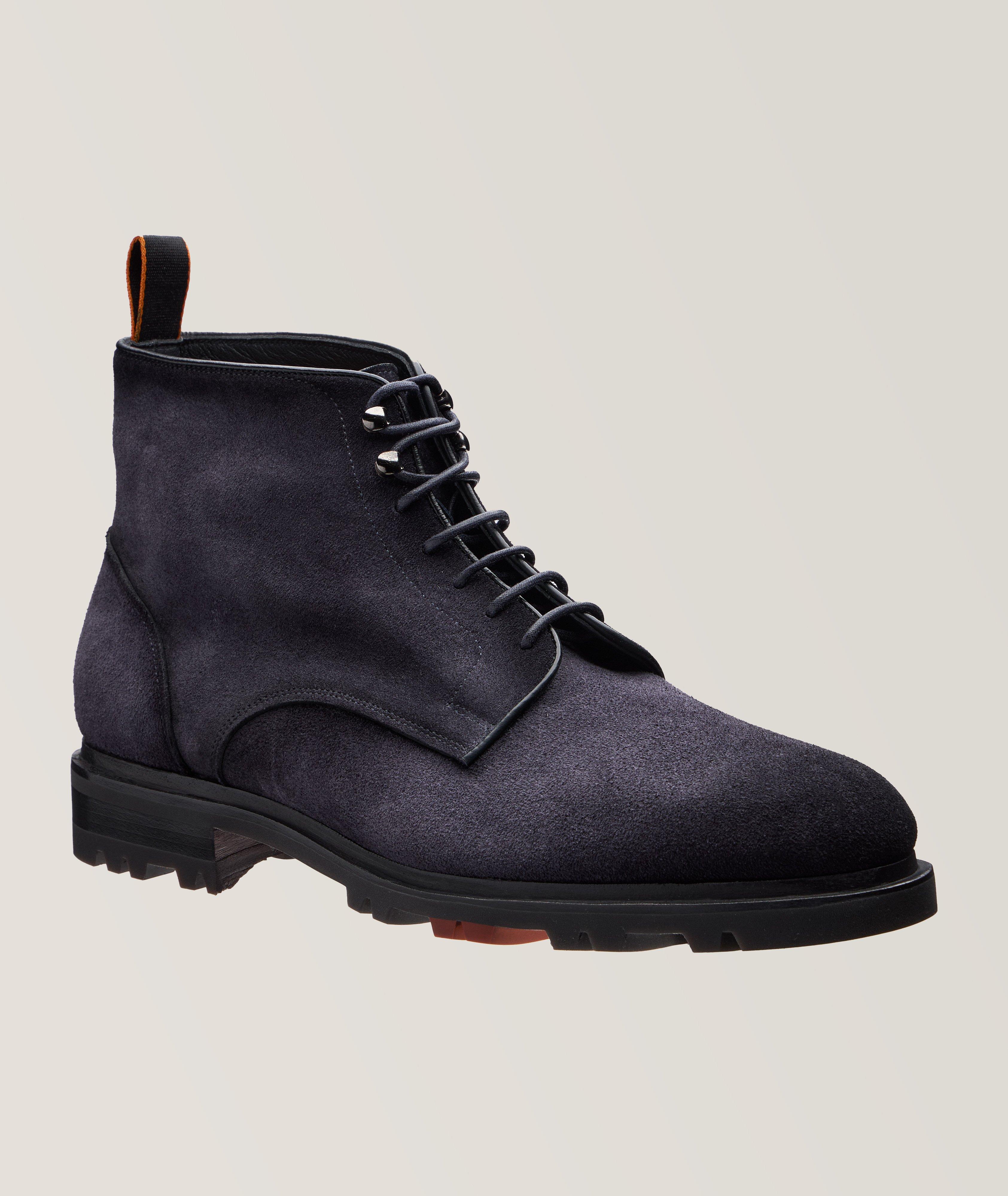 Burnished Suede Lug Boots image 0