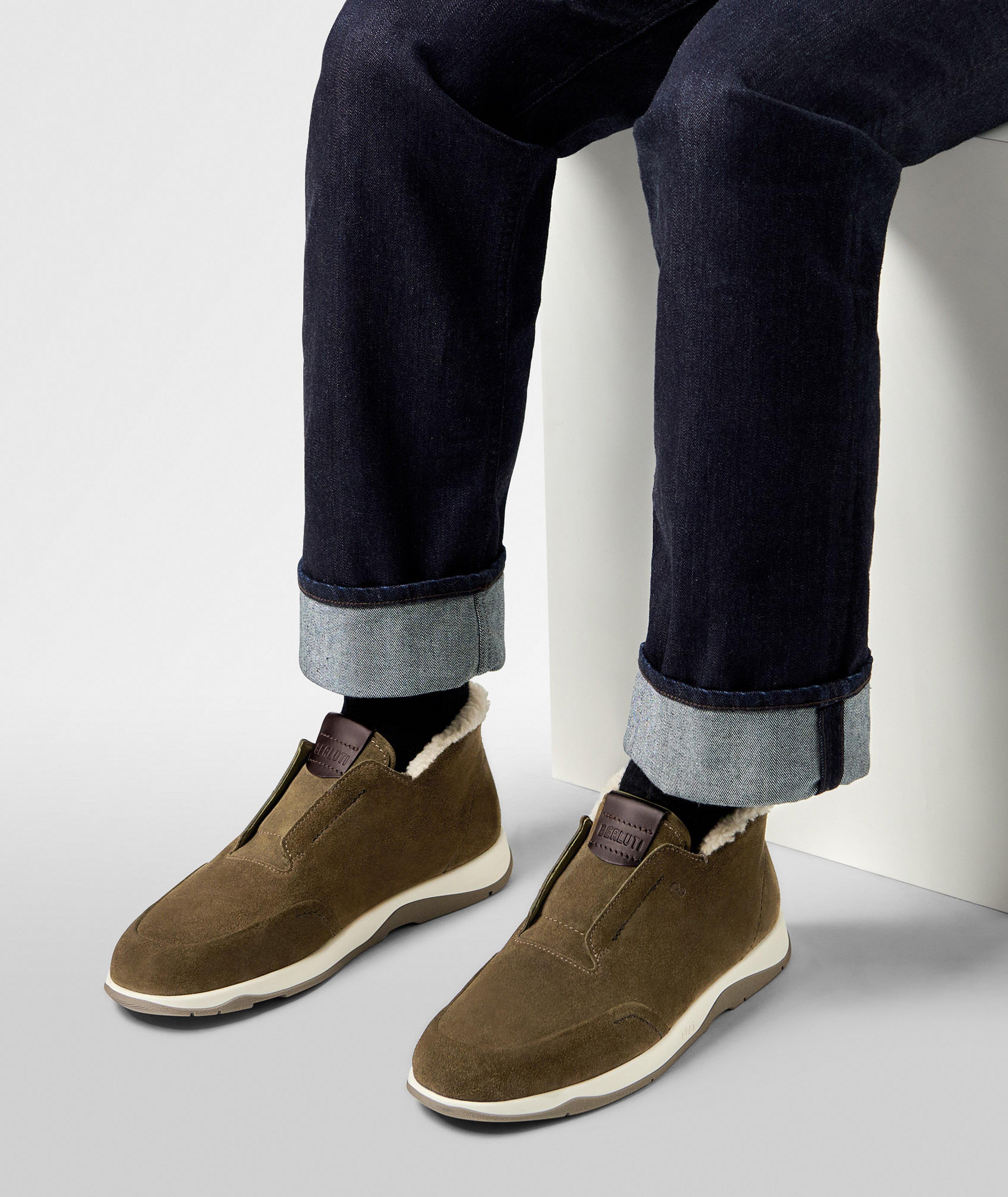 Echappée Shearling-Lined Suede Half Boots image 7