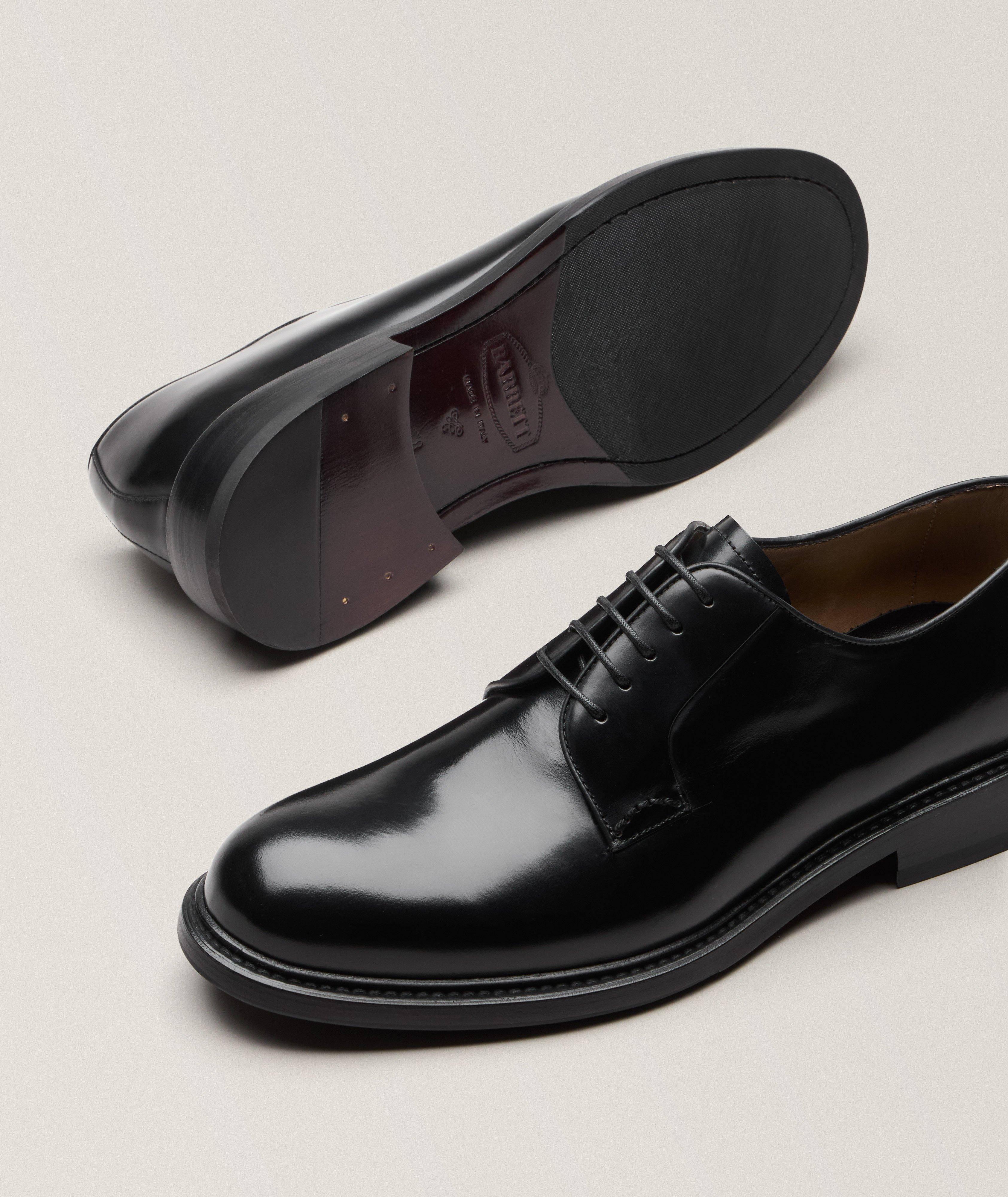 Plain Toe Polished Leather Derbies image 3
