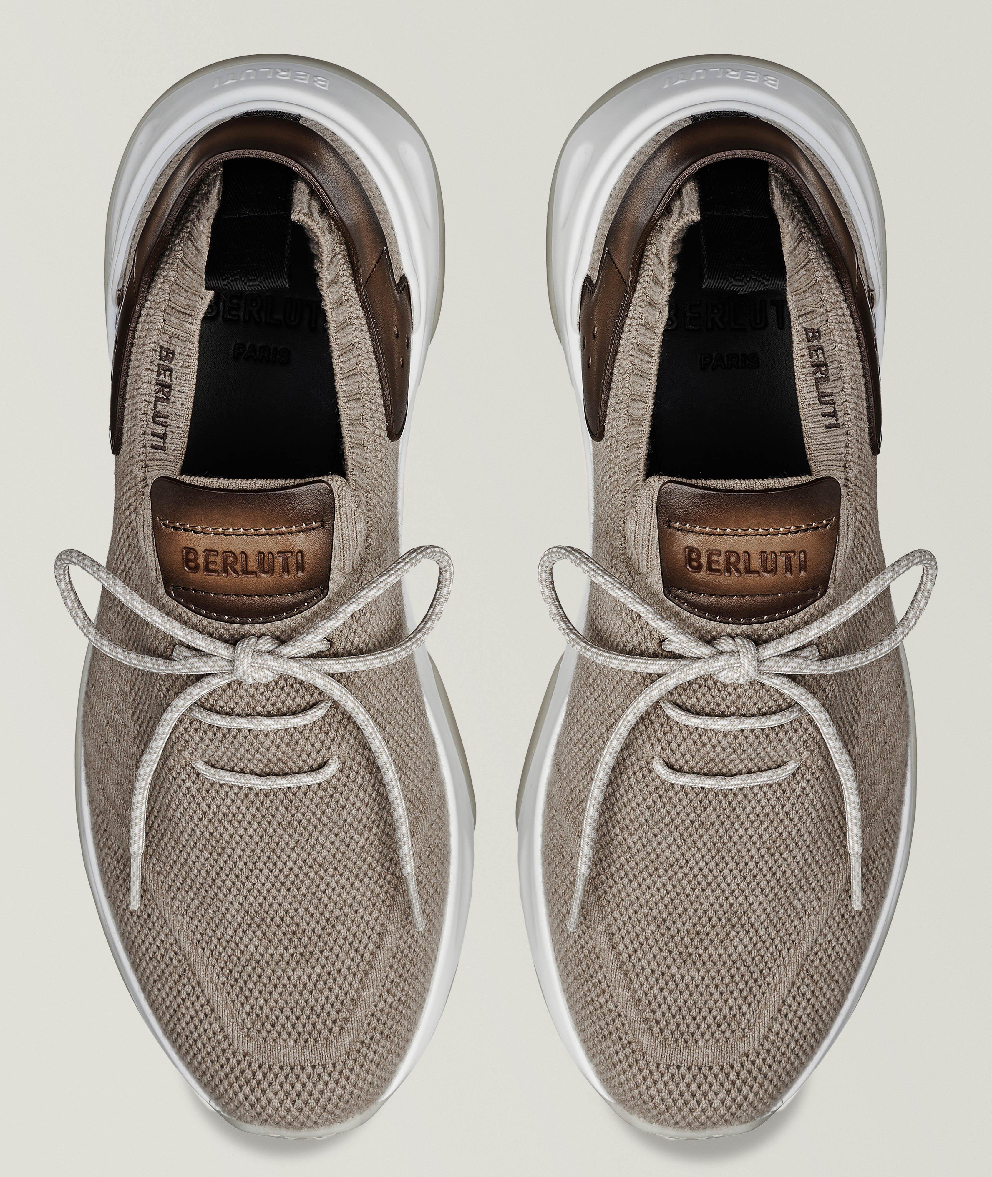 Shadow Cashmere & Leather Sneakers image 2