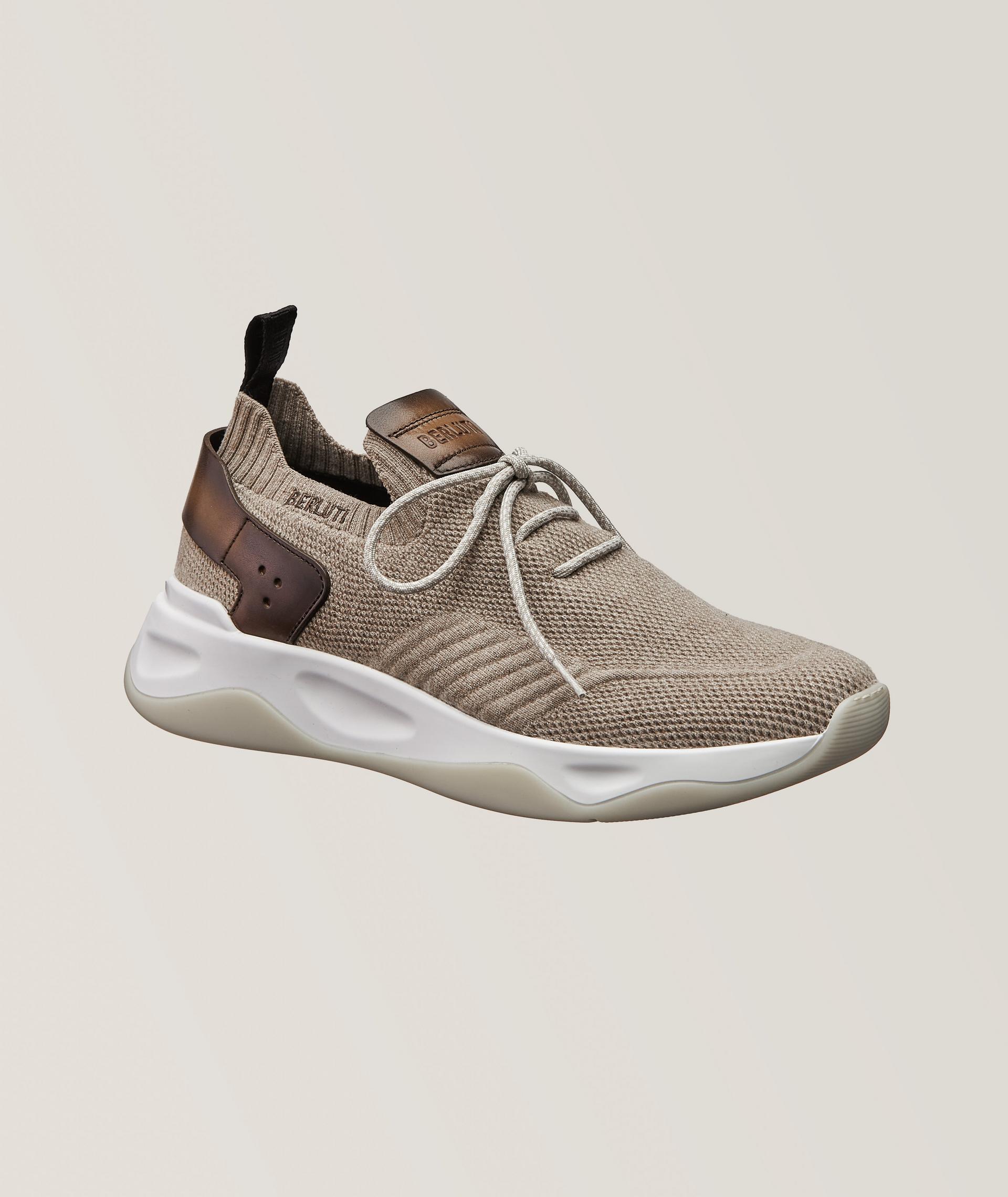 Chaussure sport en cachemire et en cuir image 0