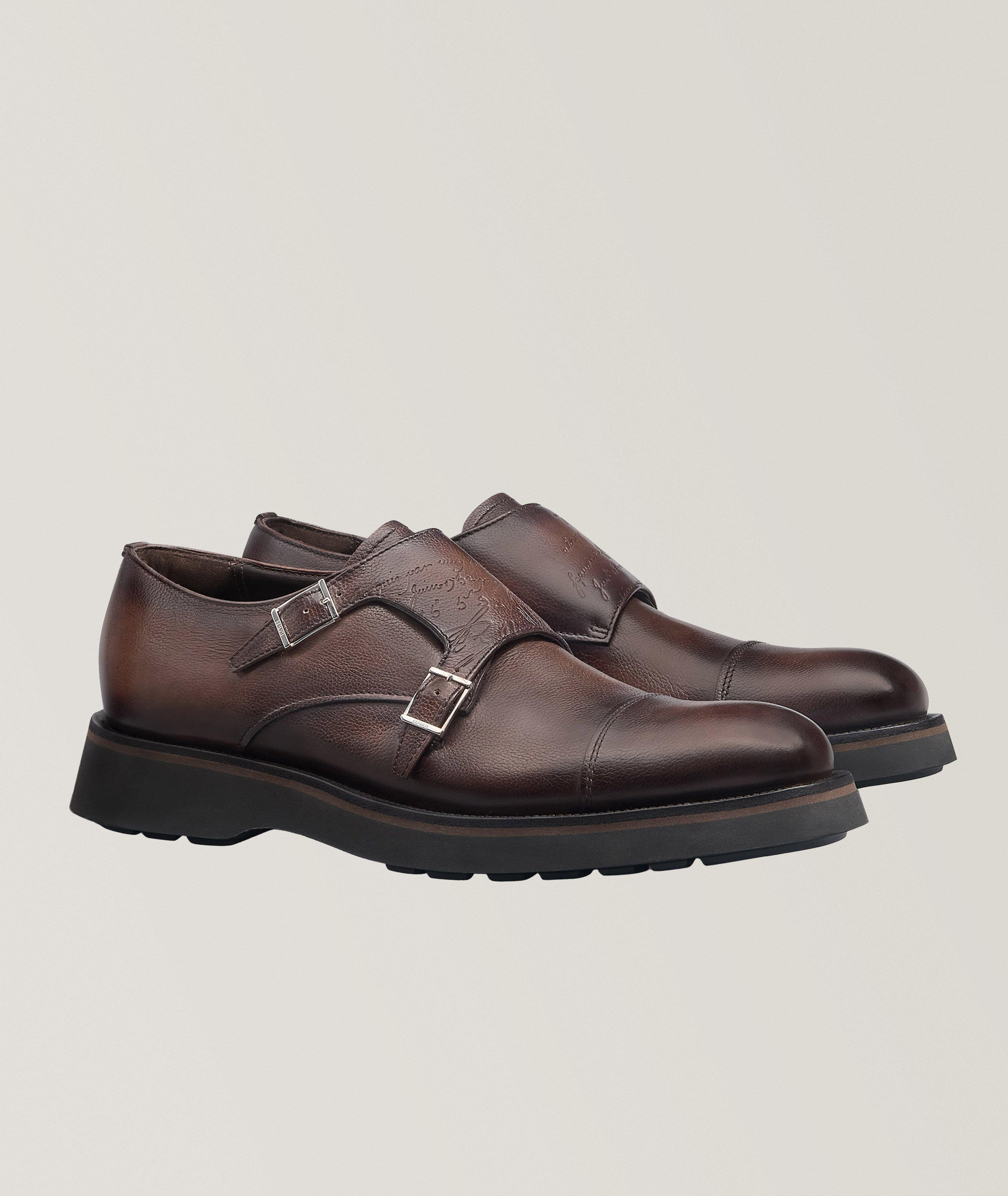 Alessio Scritto Leather Double Monkstraps  image 0