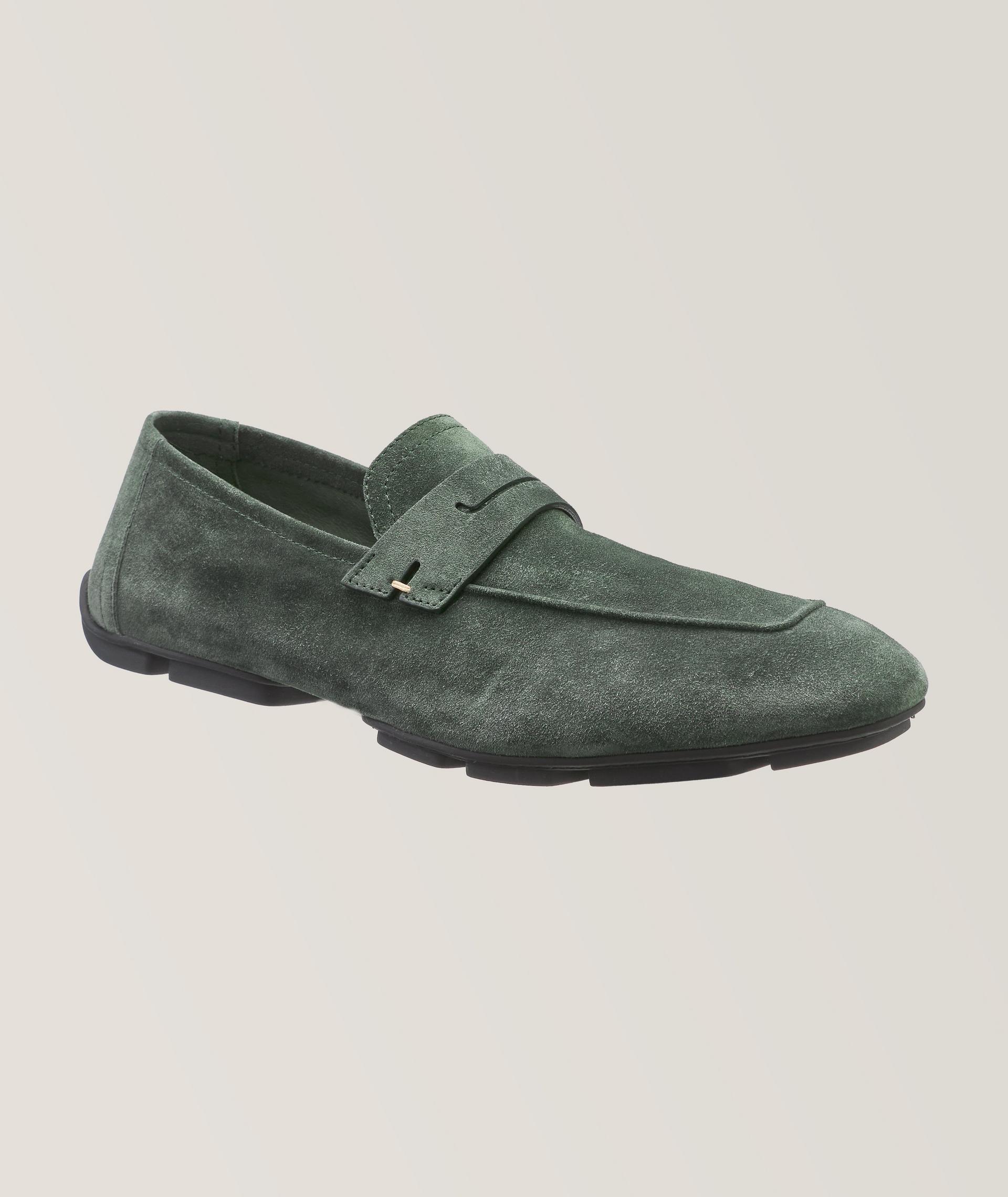 Lorenzo Scritto Suede Driving Loafers image 0