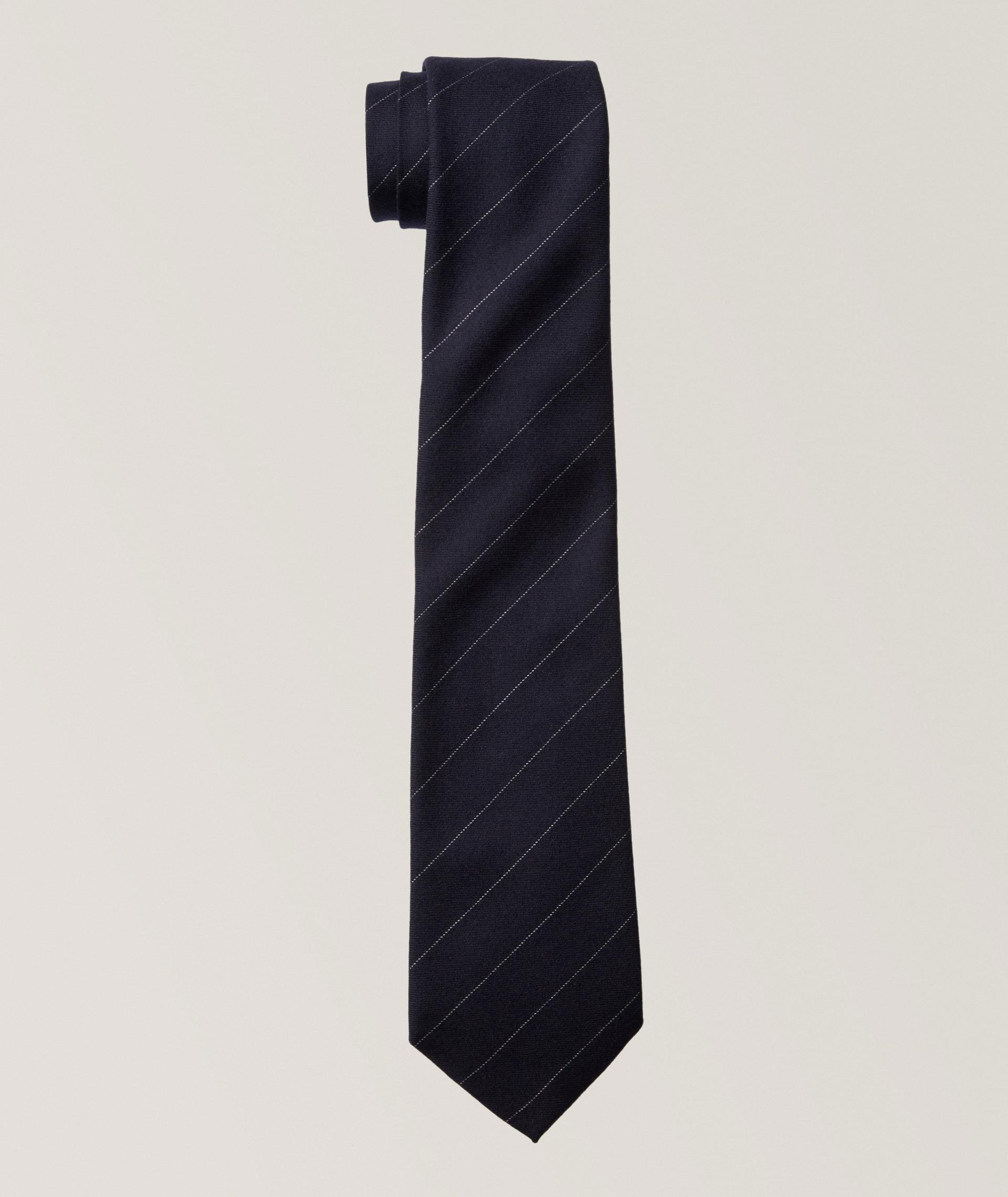 Pinstripe Wool Tie  image 0