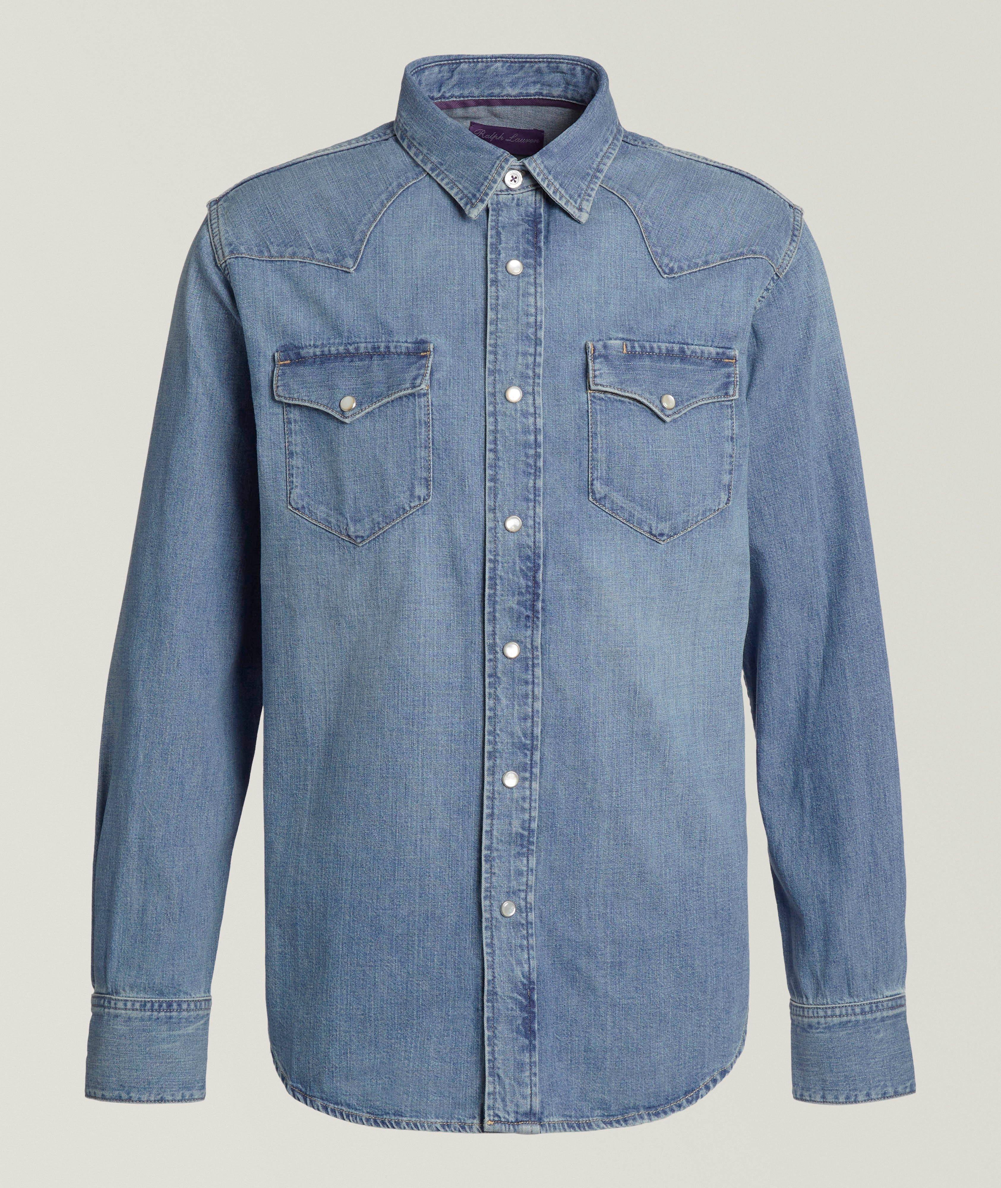 Ralph Lauren Purple Label Denim Western Shirt 