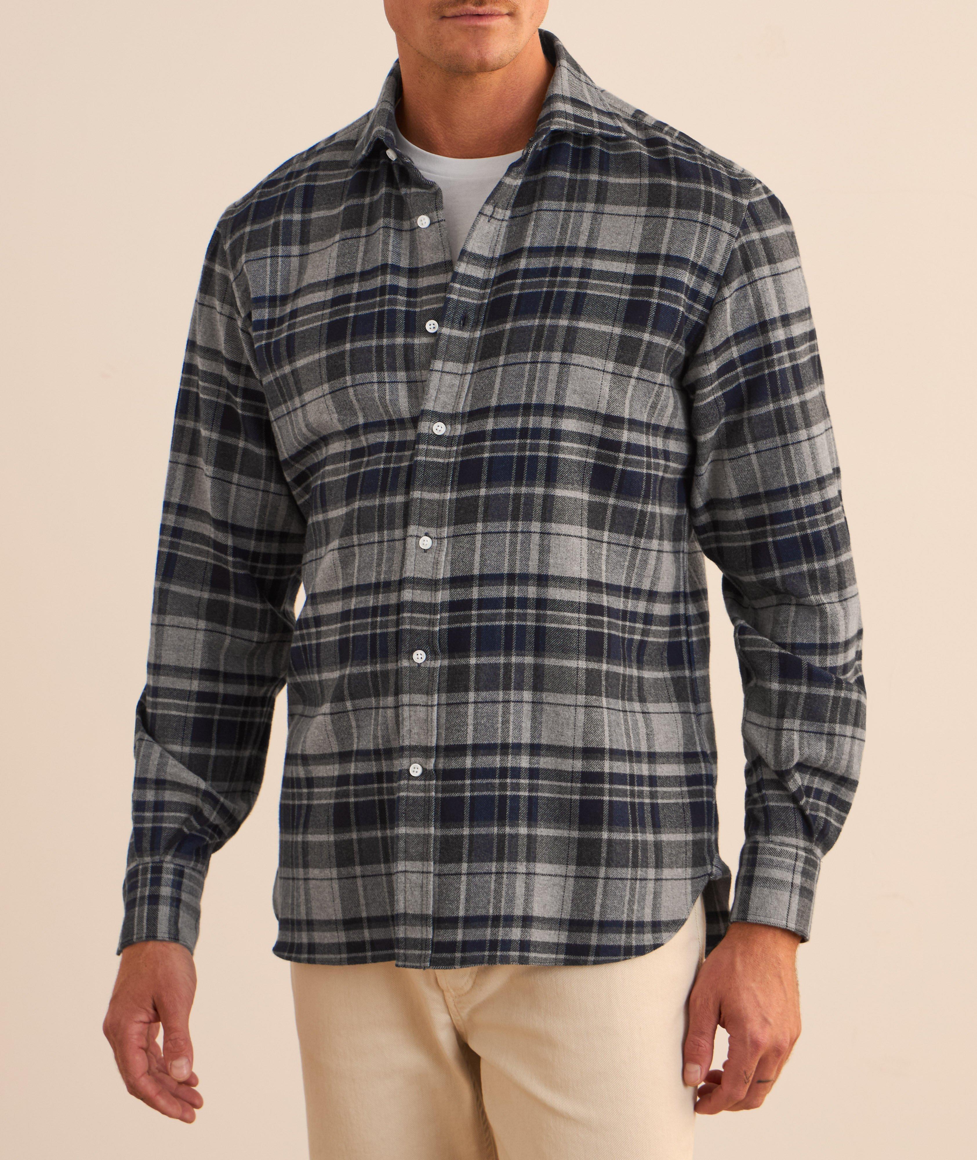 Aston Plaid Cotton Flannel Shirt  image 1