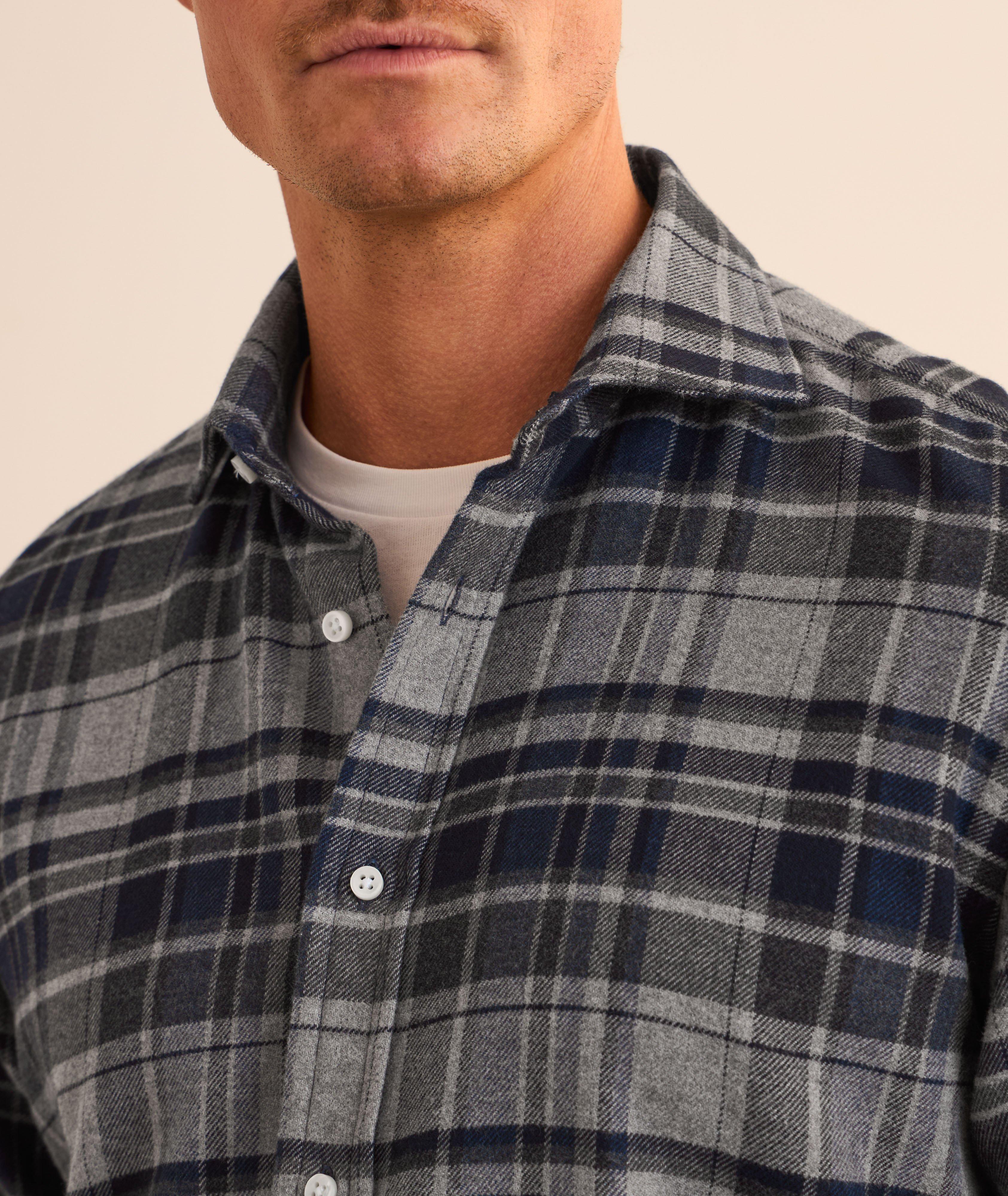 Aston Plaid Cotton Flannel Shirt  image 3