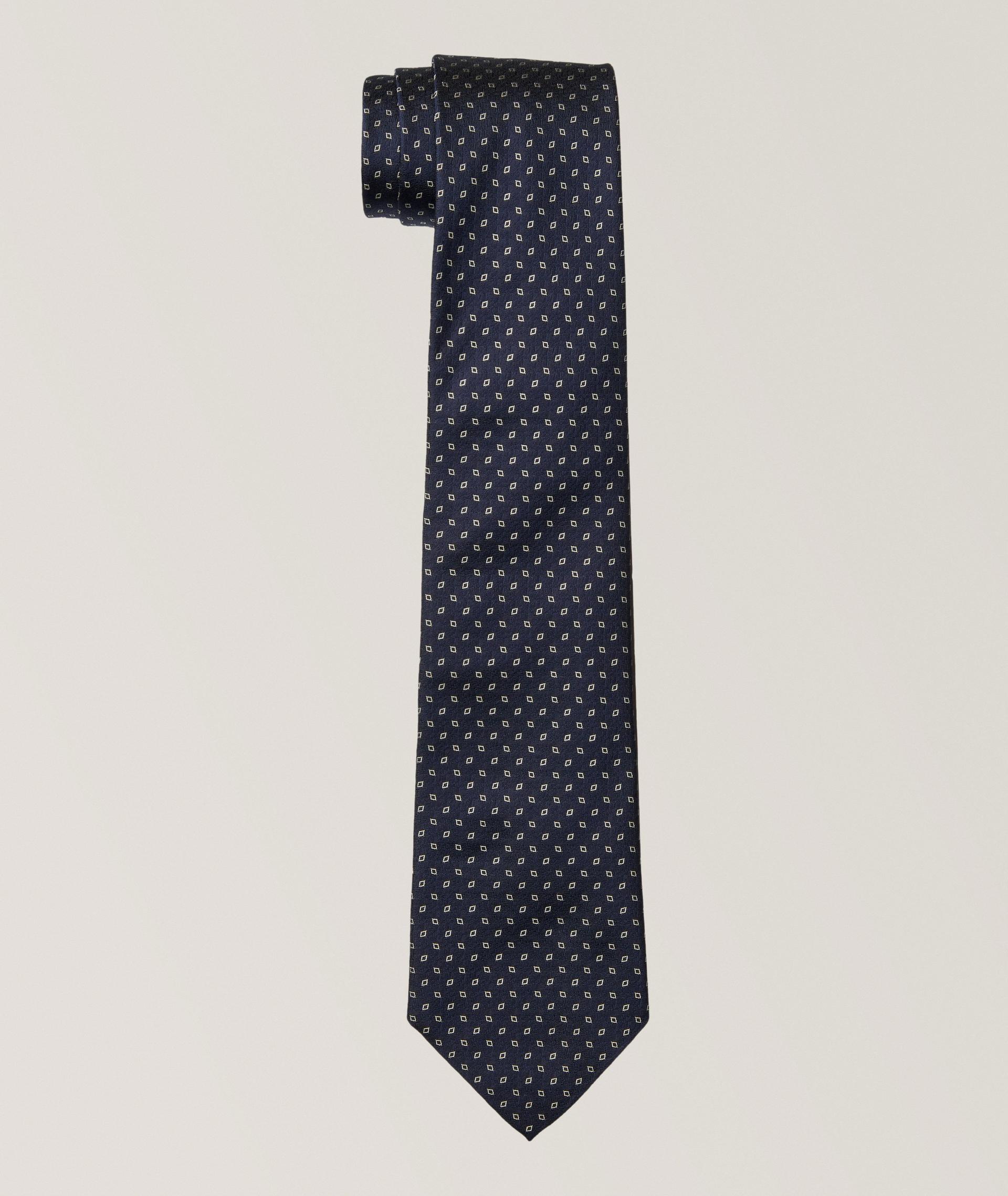 Diamond-Print Silk Tie  image 0