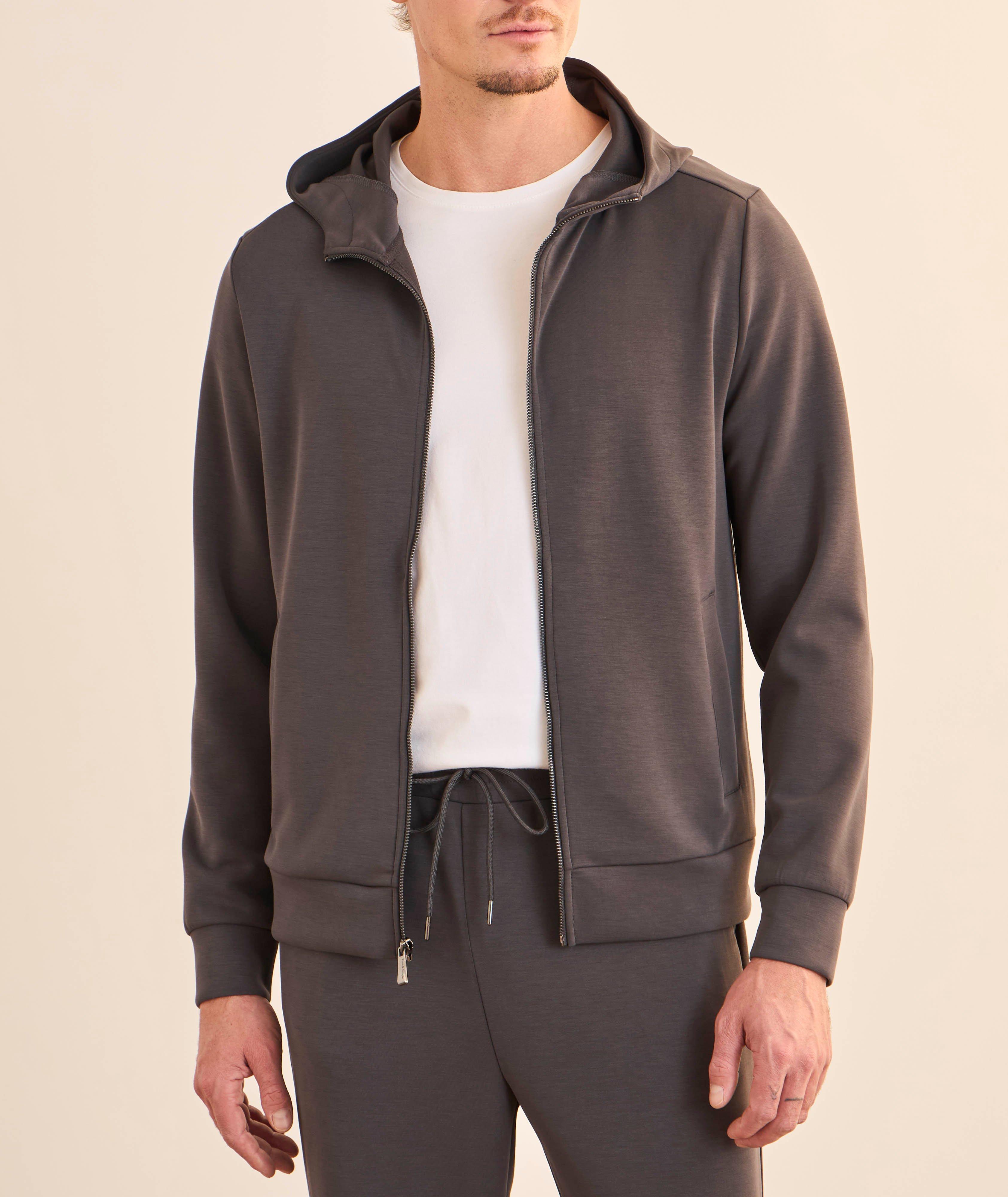 Modal-Blend Zip-Up Hooded Sweatshirt image 1