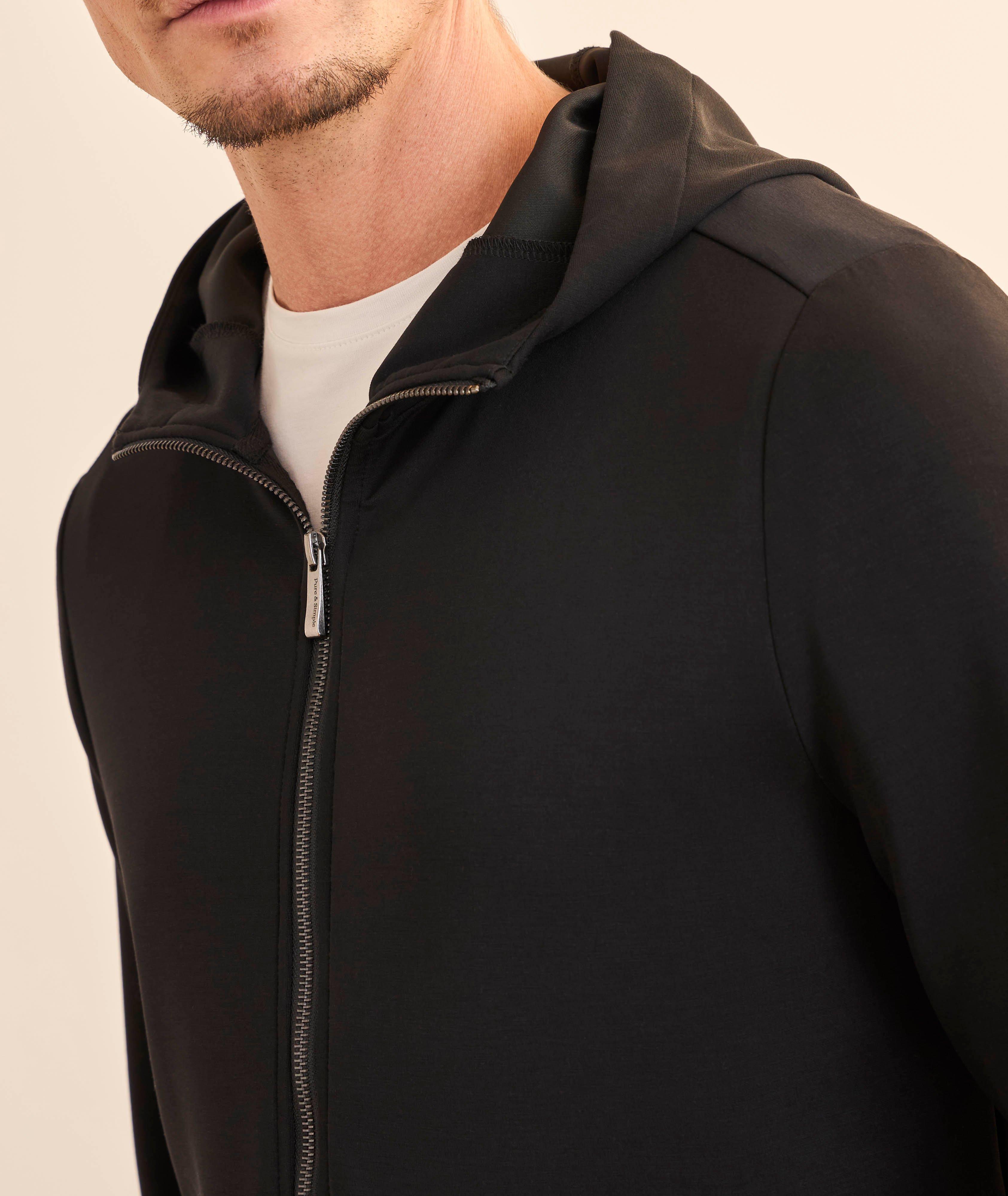 Modal-Blend Zip-Up Hooded Sweatshirt image 3