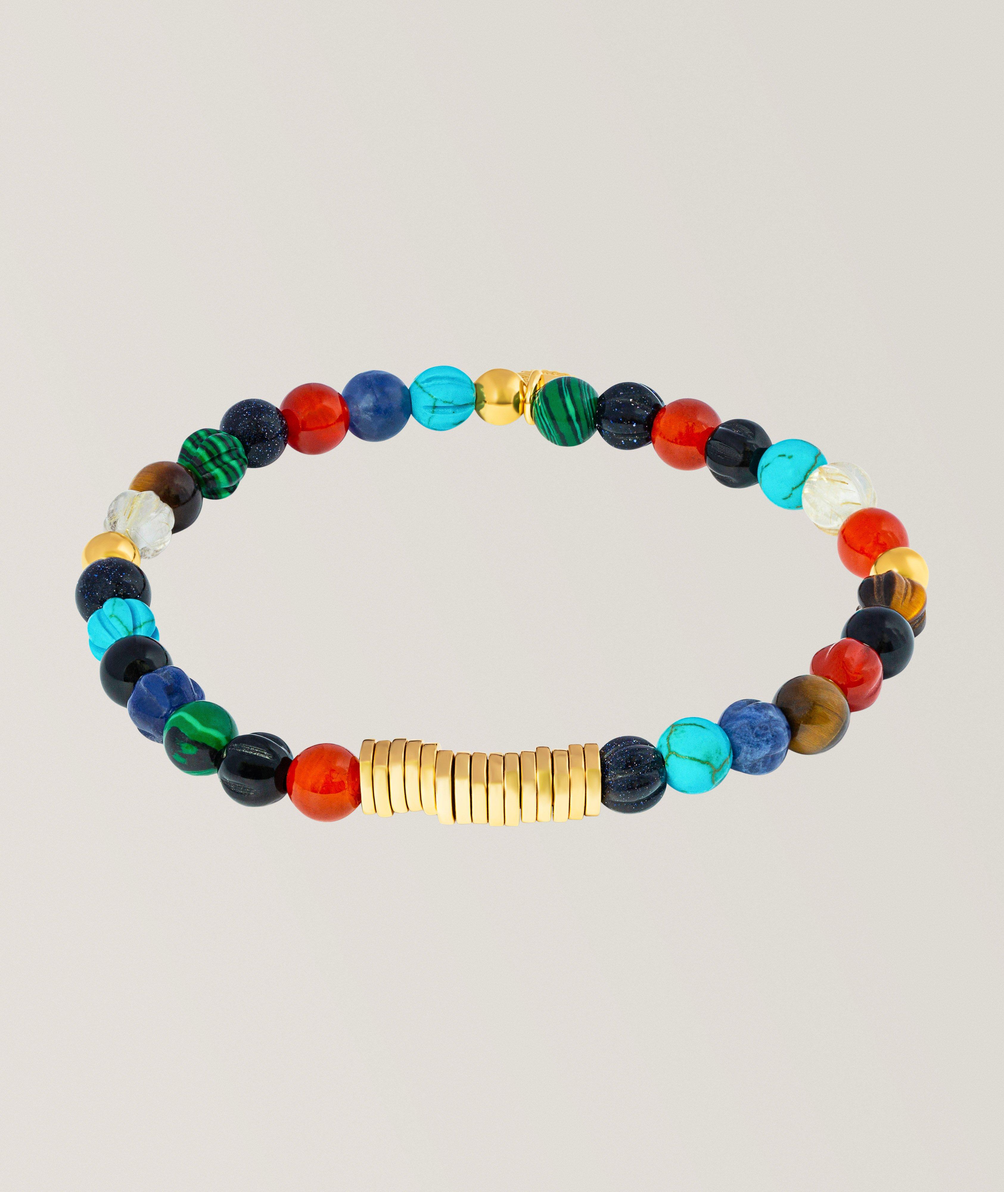 Tateossian Bracelet de billes de pierres semi-précieuses