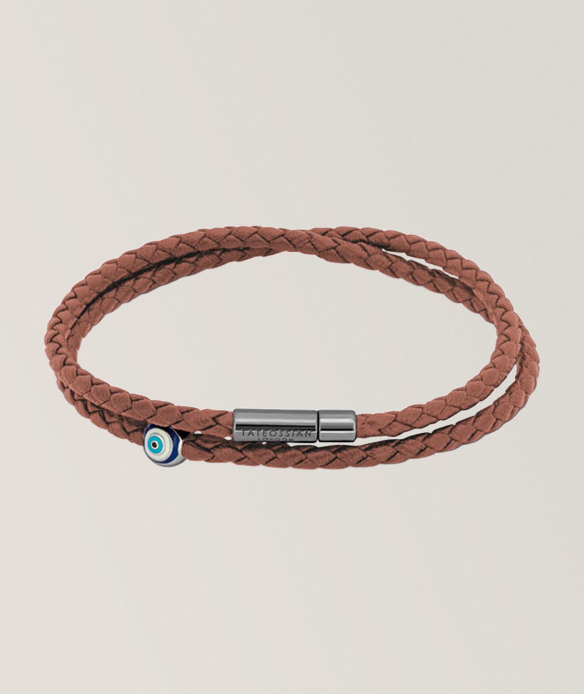 Bracelet en cuir à deux rangs image 0