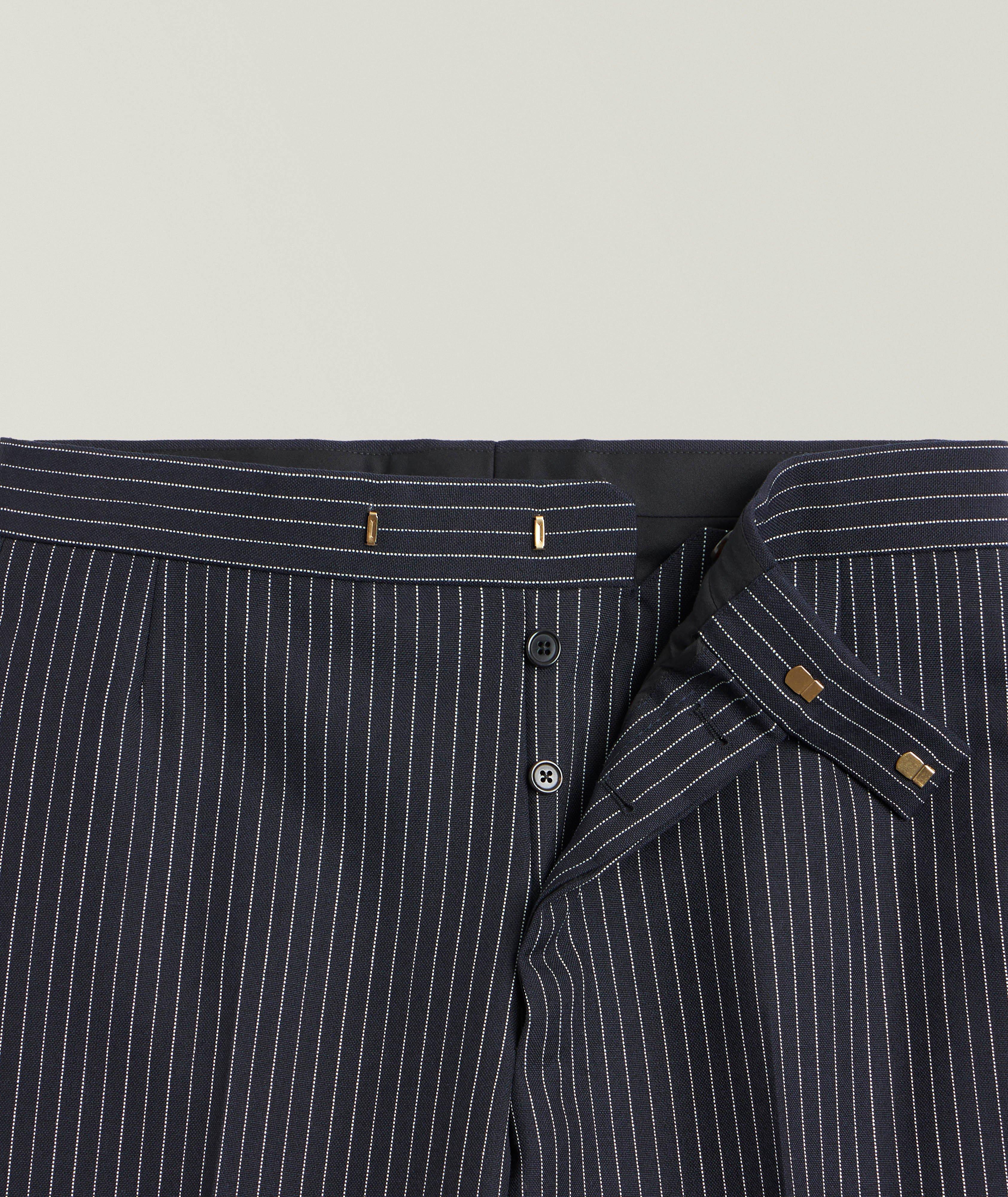Pantalon en laine à fines rayures image 5