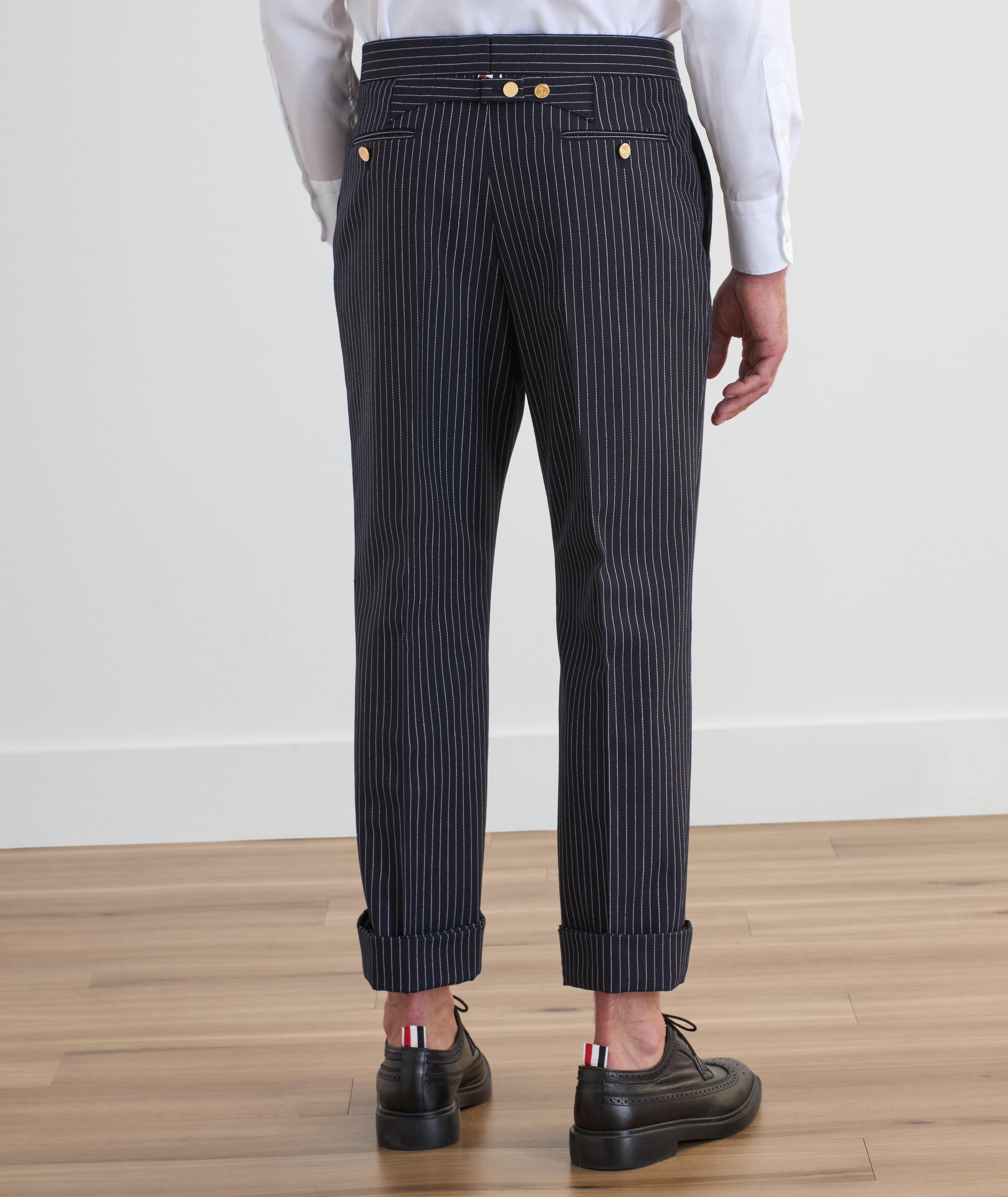 Pantalon en laine à fines rayures image 2