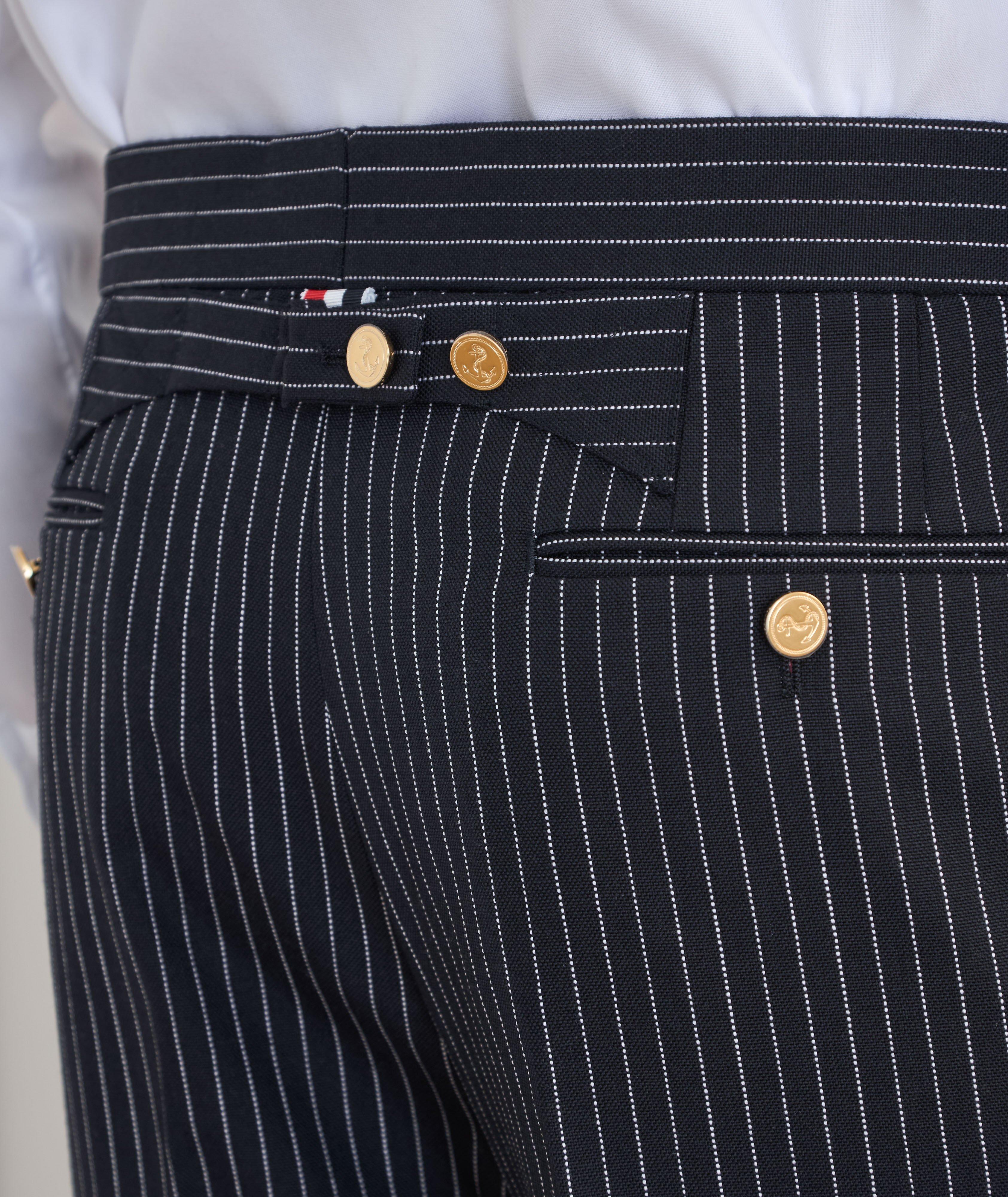 Pantalon en laine à fines rayures image 3
