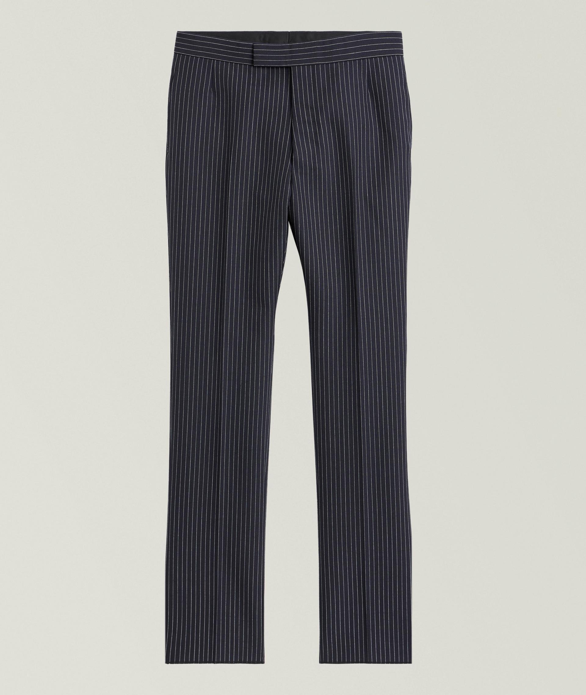 Pinstripe Wool Pants image 0