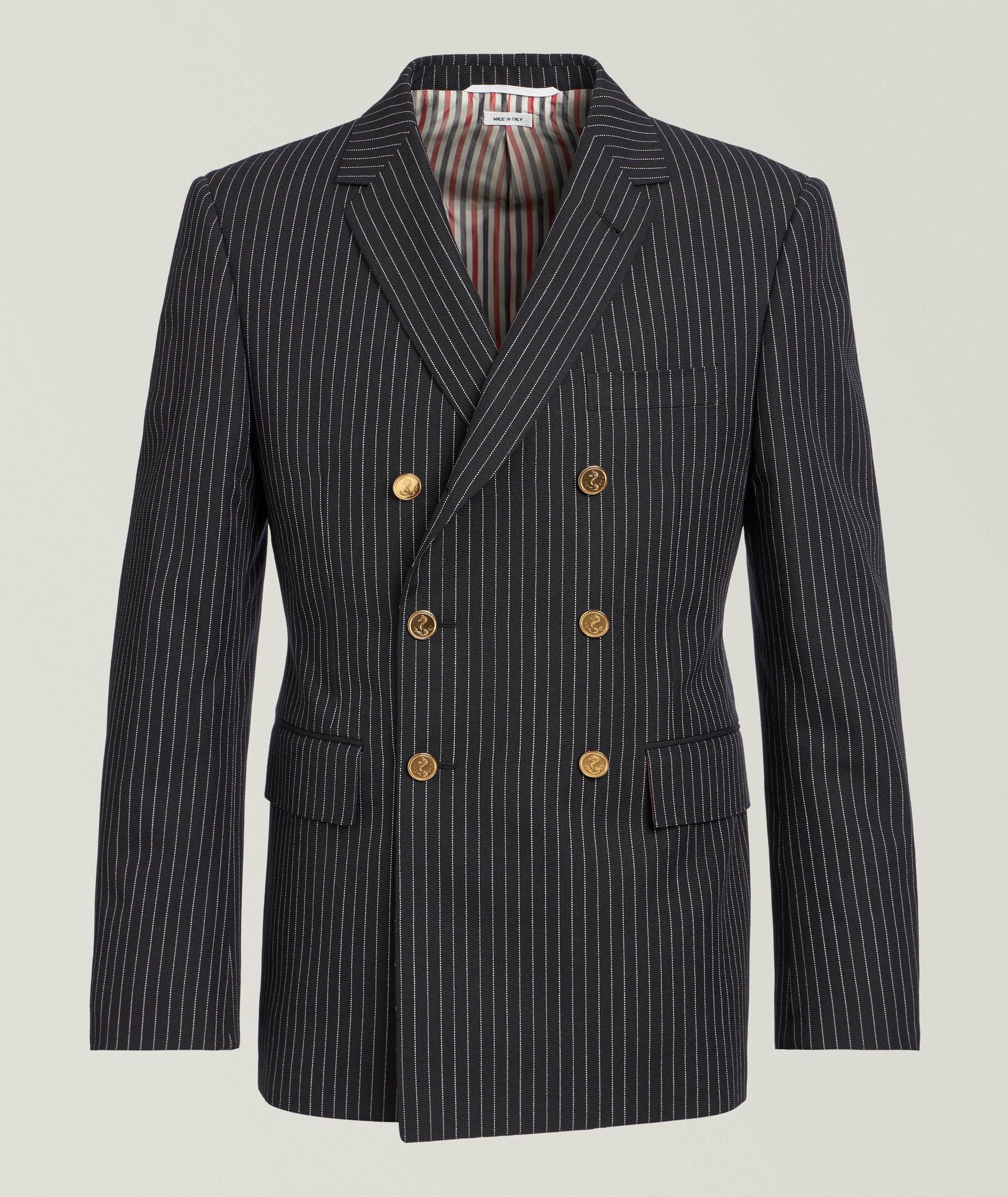 Veste de sport à double boutonnage et fines rayures image 0