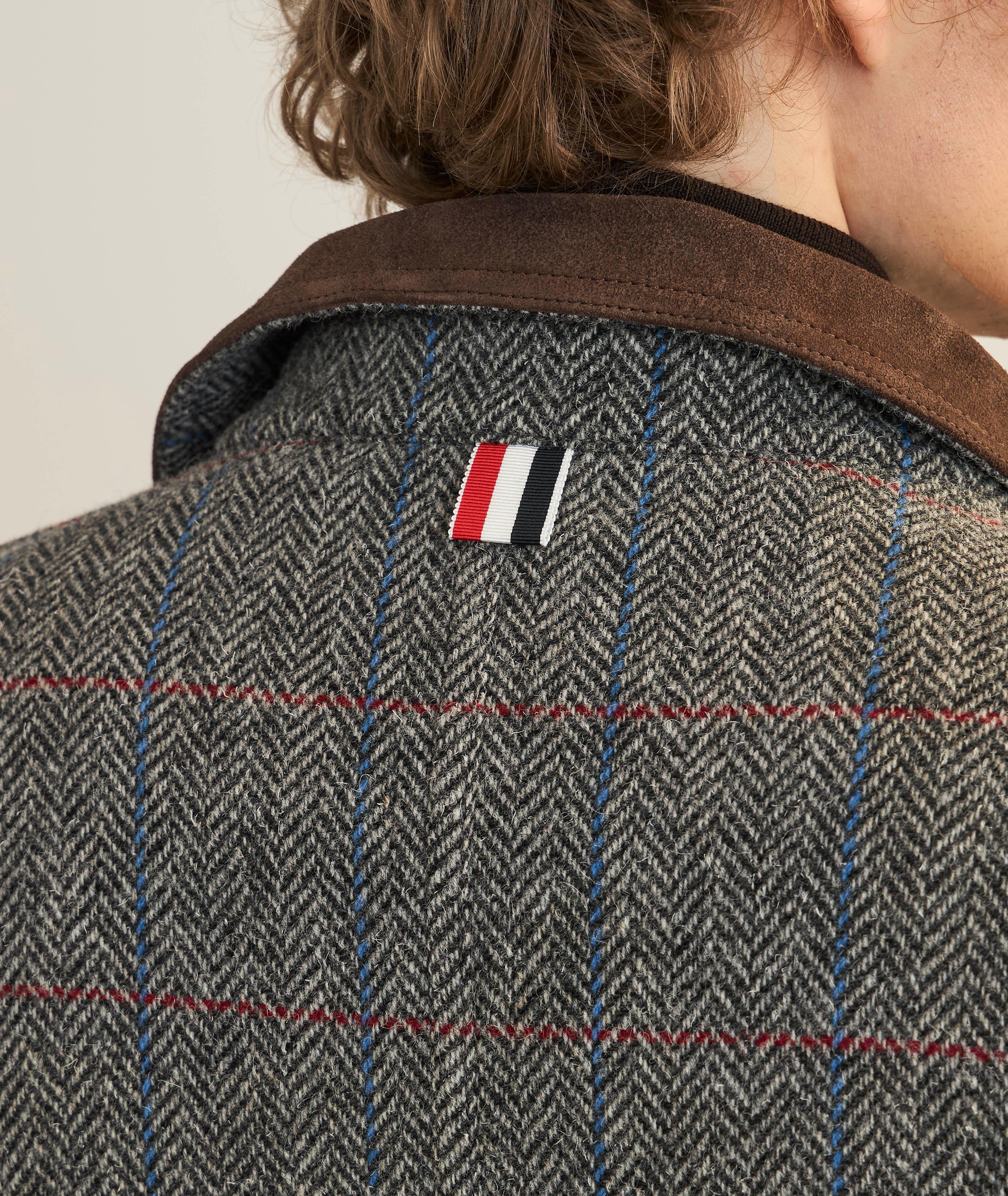 Tweed & Suede Elbow Patch Overshirt  image 4