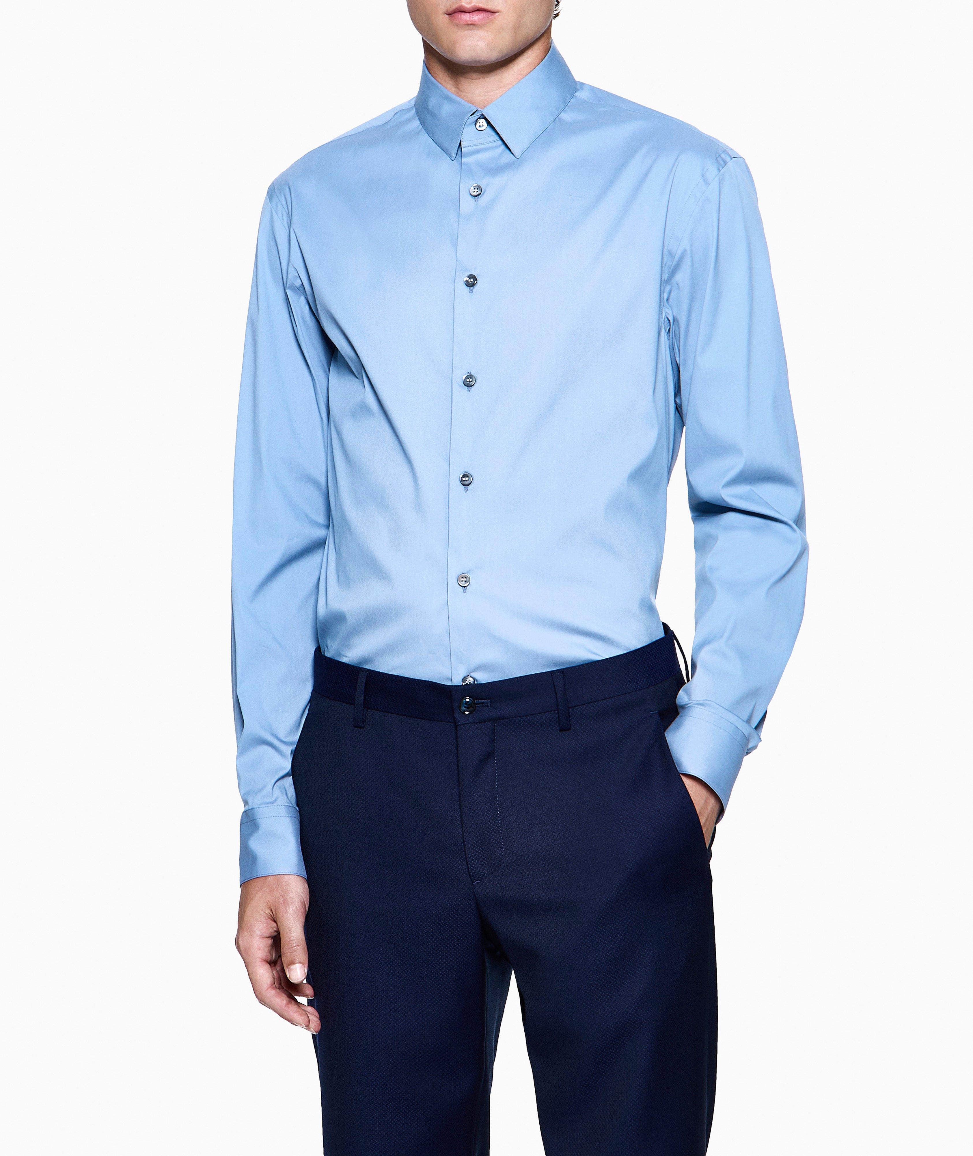 Slim-Fit Cotton Poplin Shirt image 1
