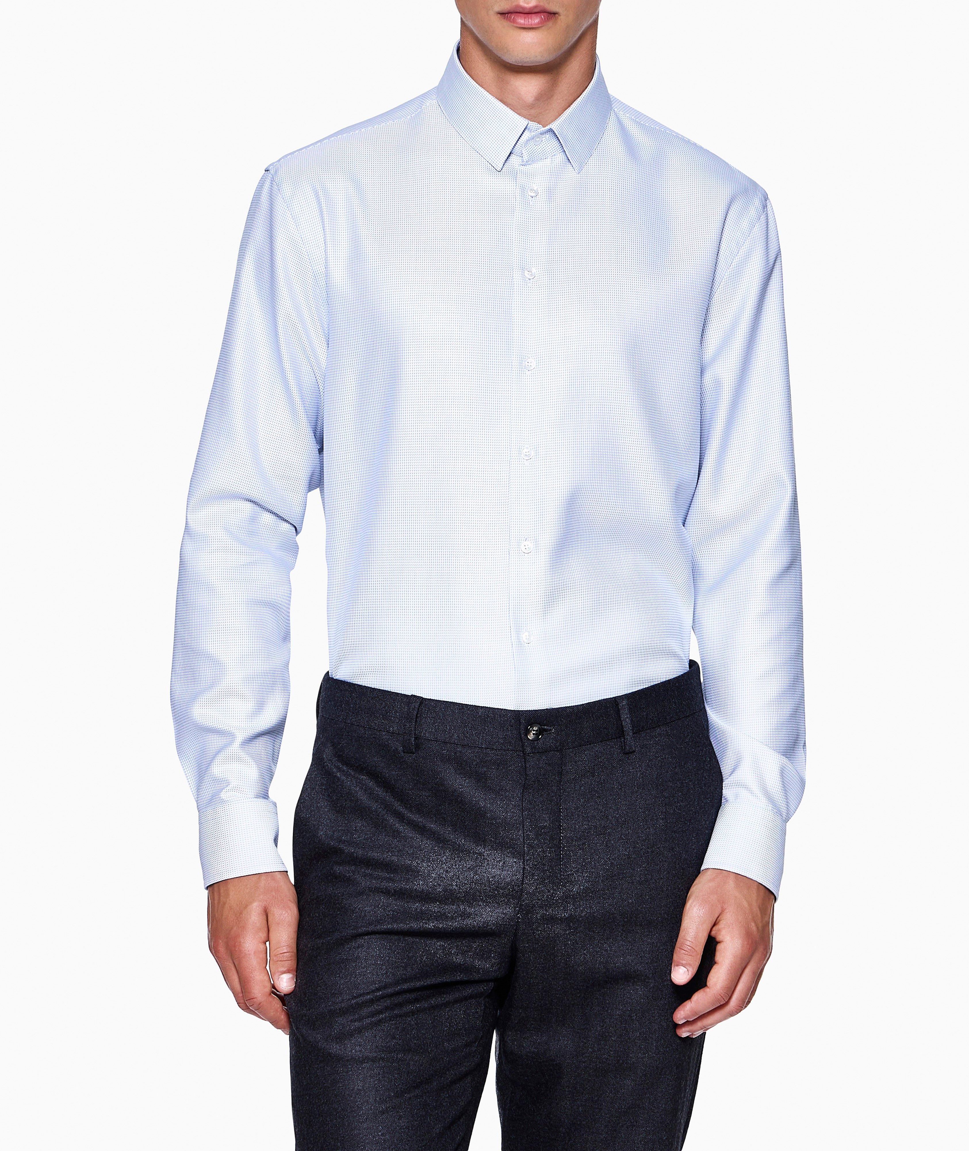 Chemise en coton à micro-motif image 1