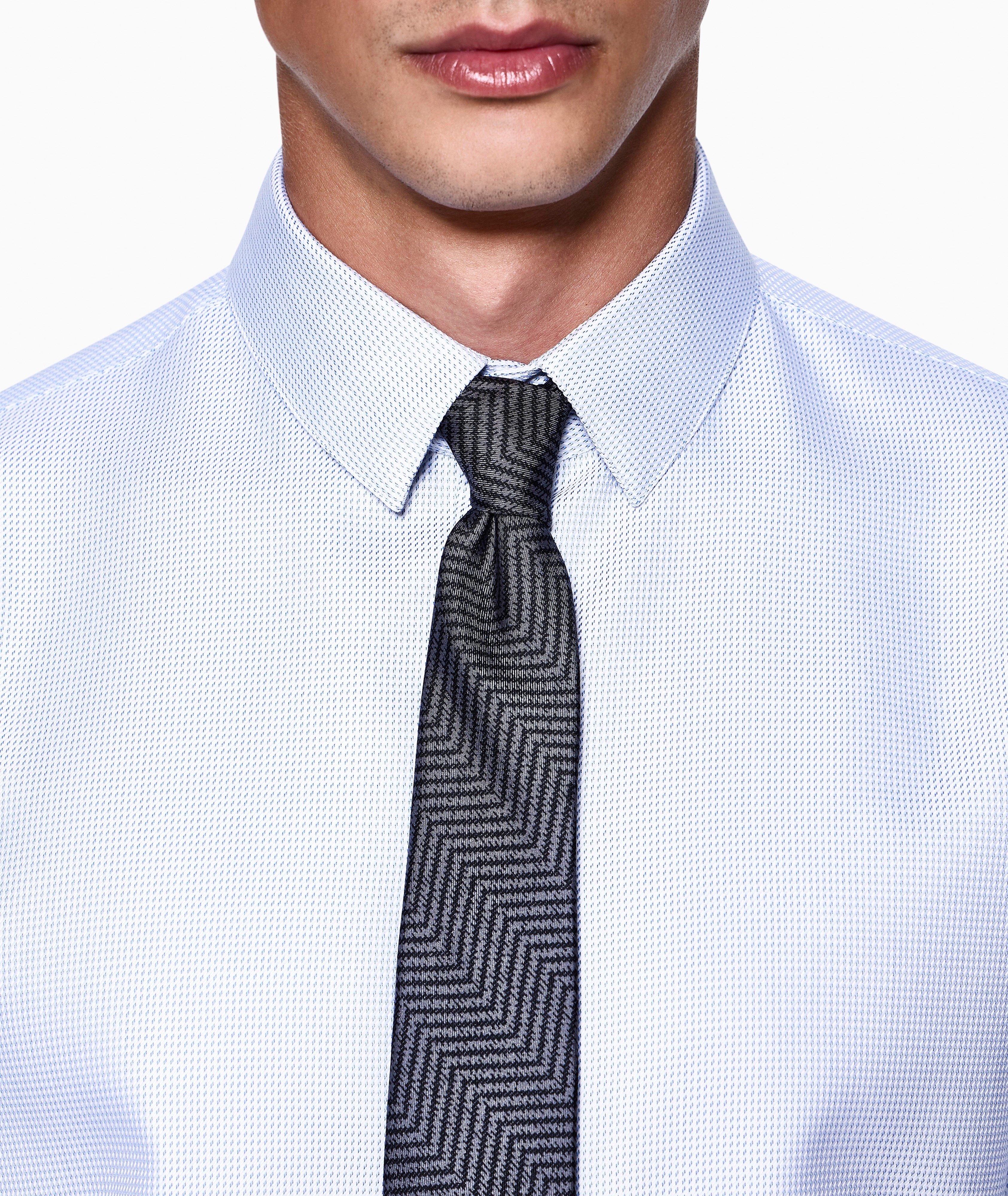 Chemise en coton à micro-motif image 3