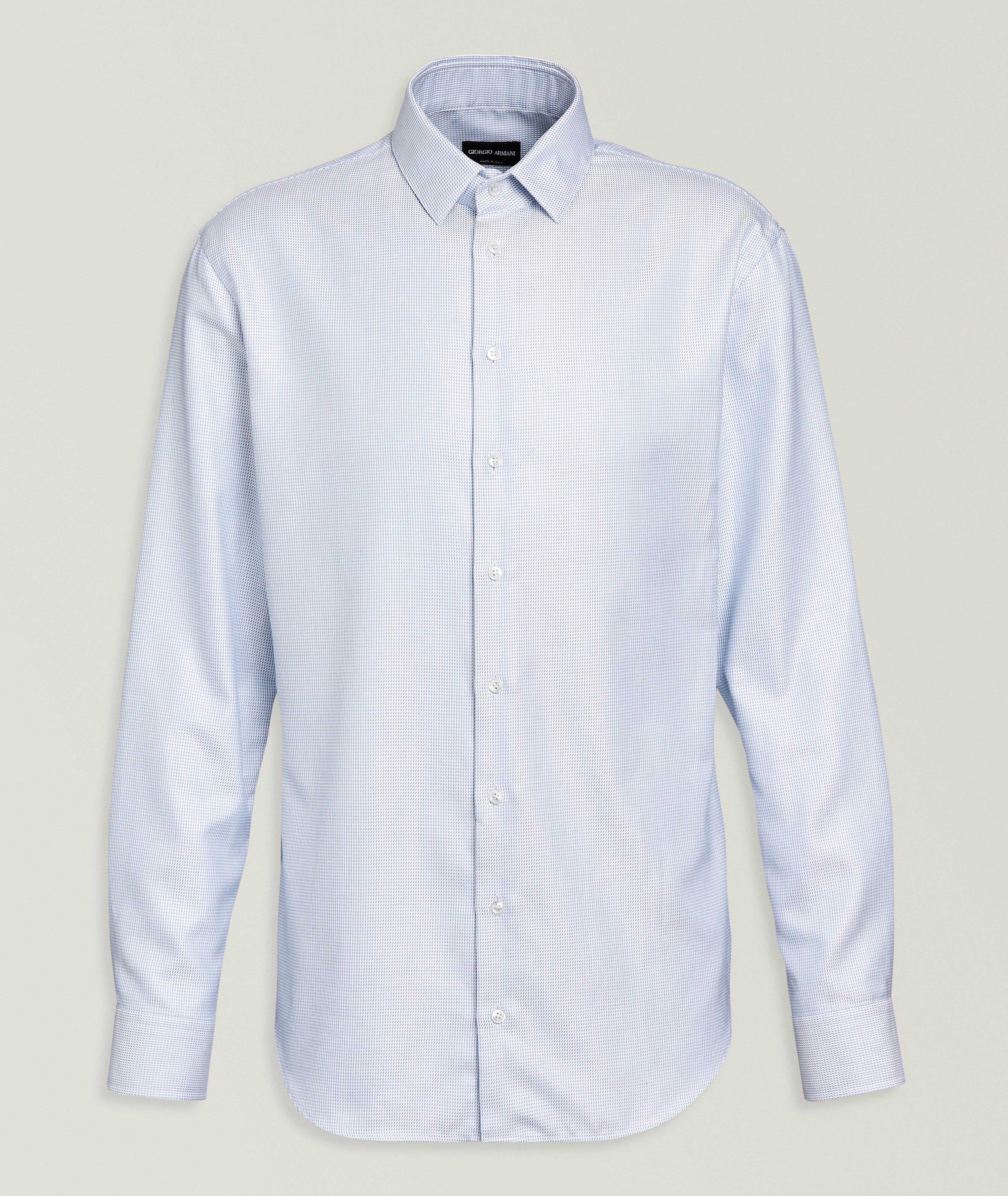 Chemise en coton à micro-motif image 0