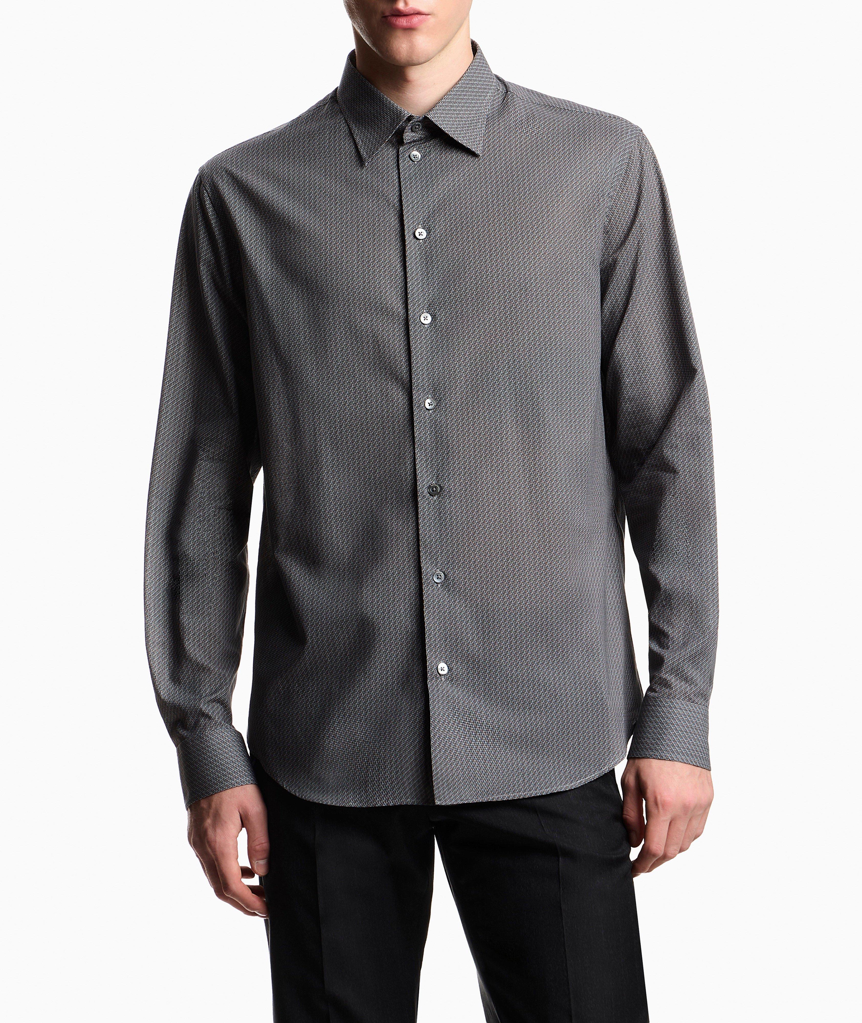 Chemise en coton à motif géométrique image 1