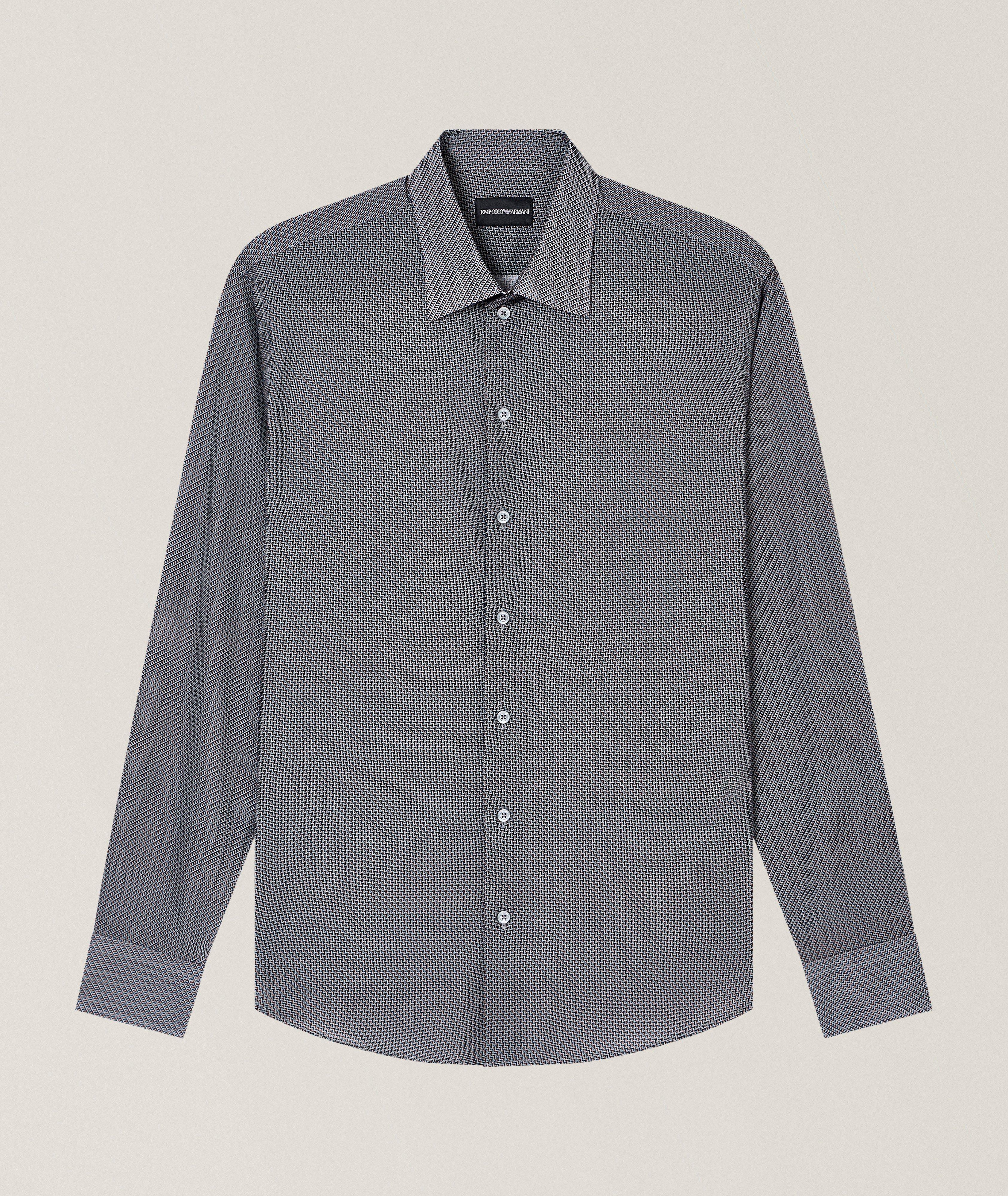 Chemise en coton à motif géométrique image 0