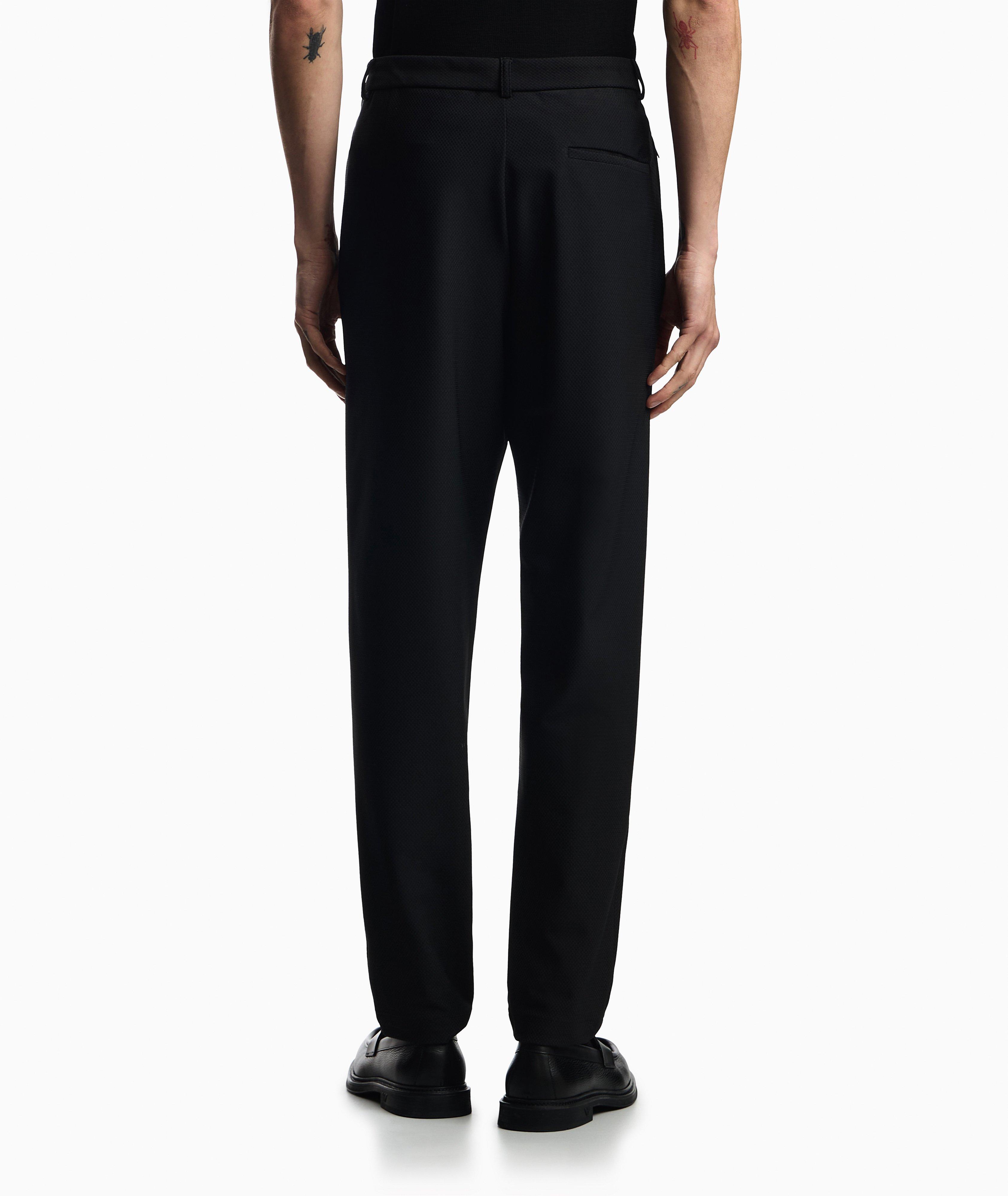 3D Effect Micro-Texture Jersey Trousers image 2