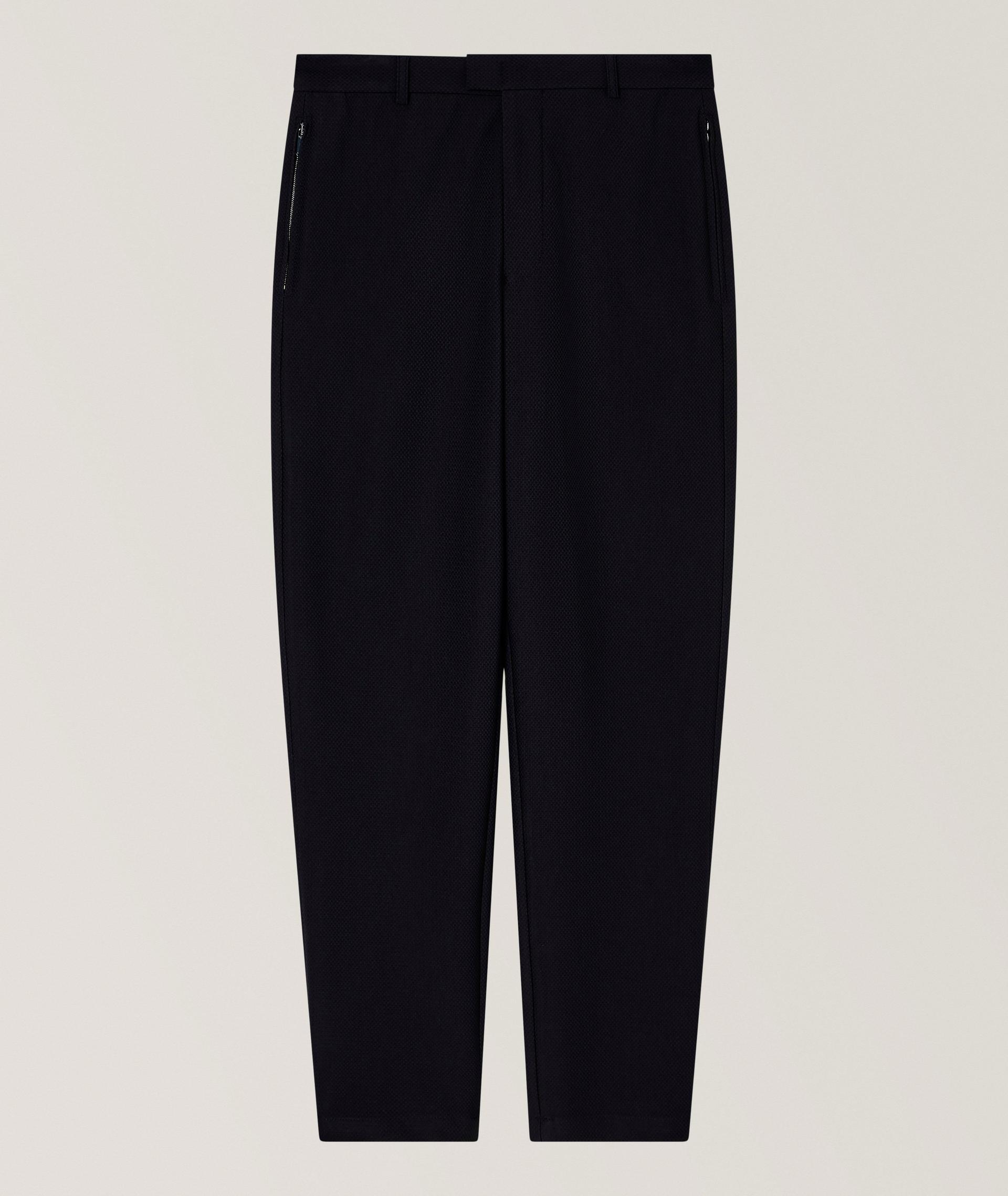 3D Effect Micro-Texture Jersey Trousers image 0