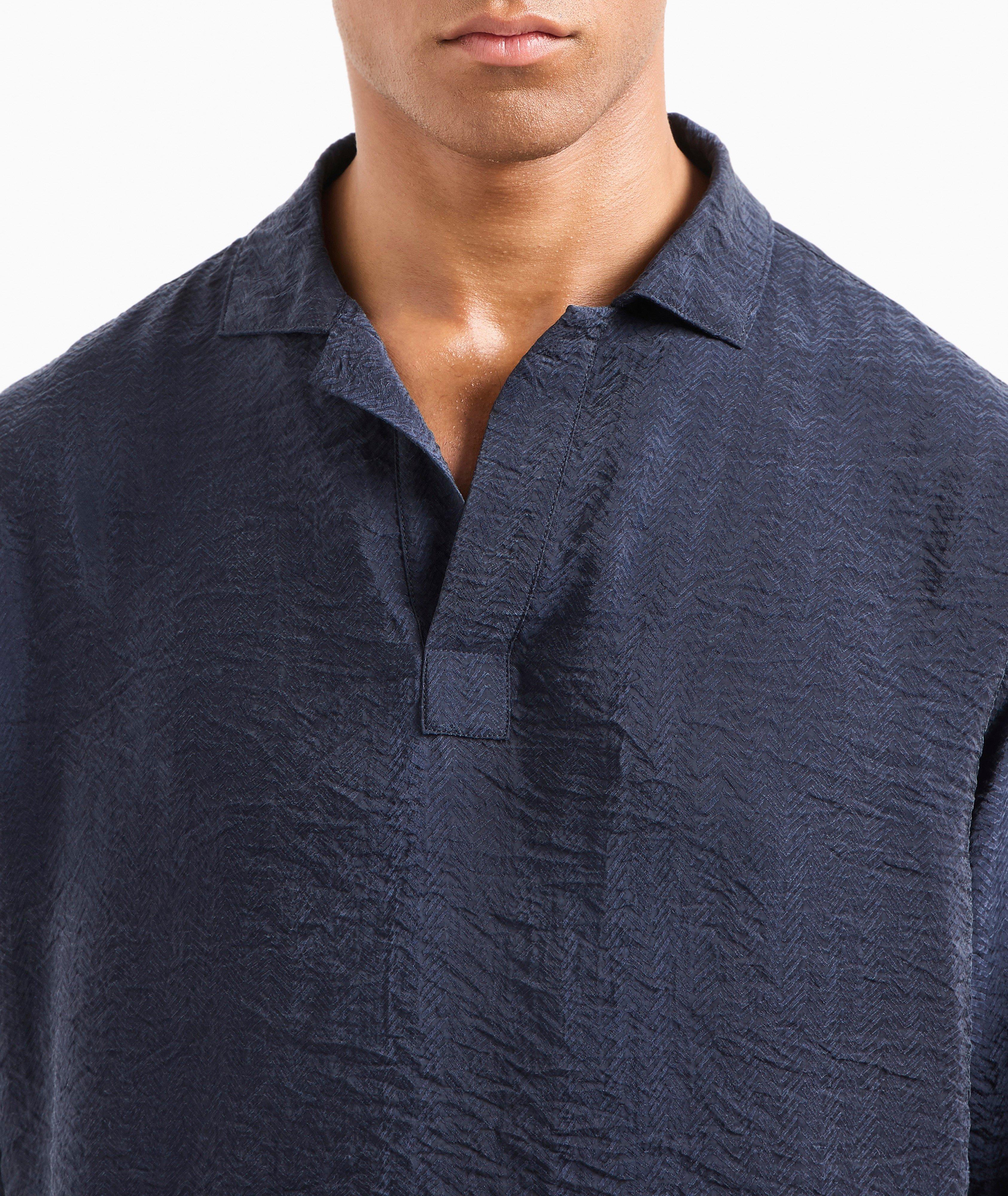 Polo en jacquard texturé image 3