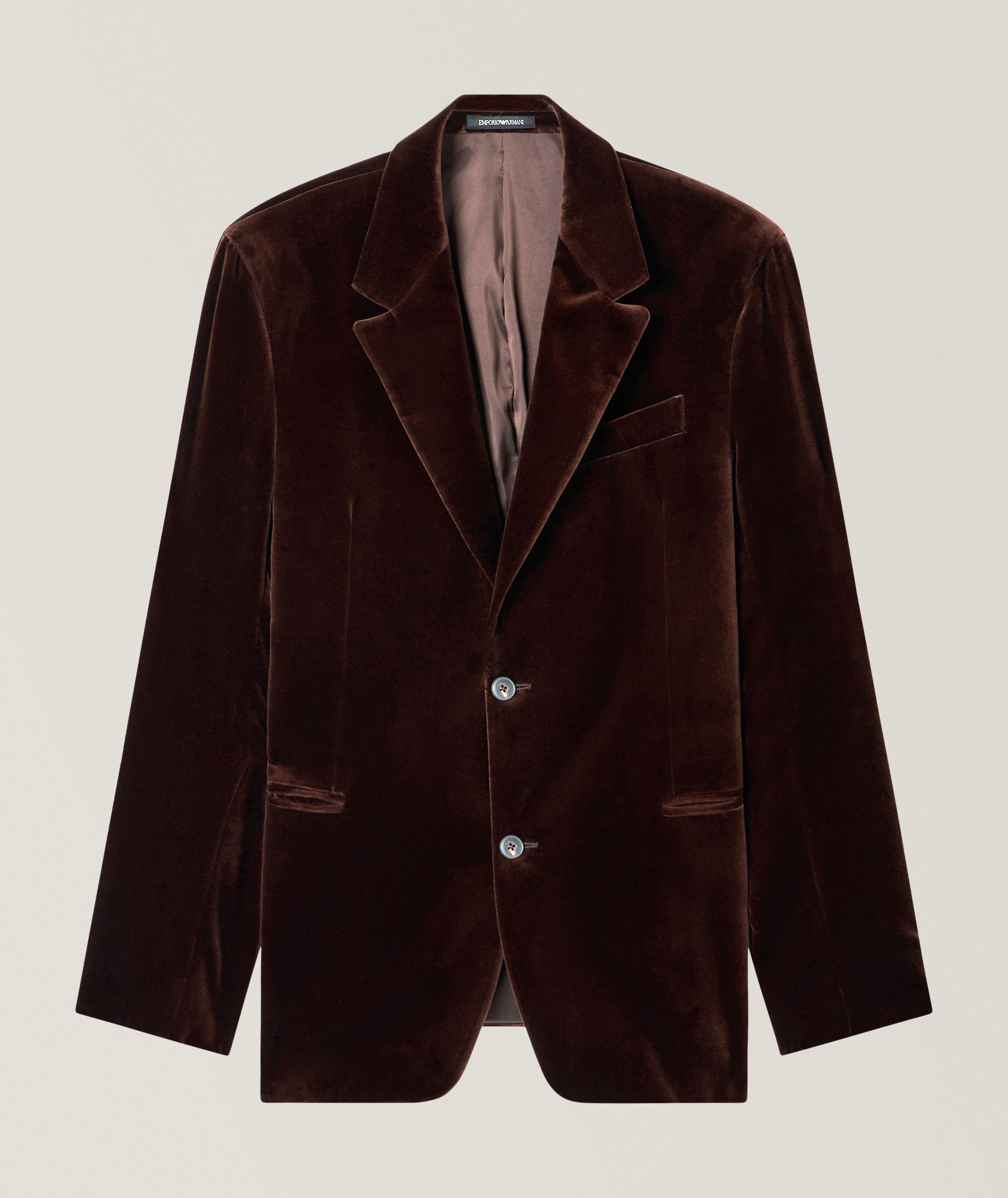 Veston sport droit en velours image 0